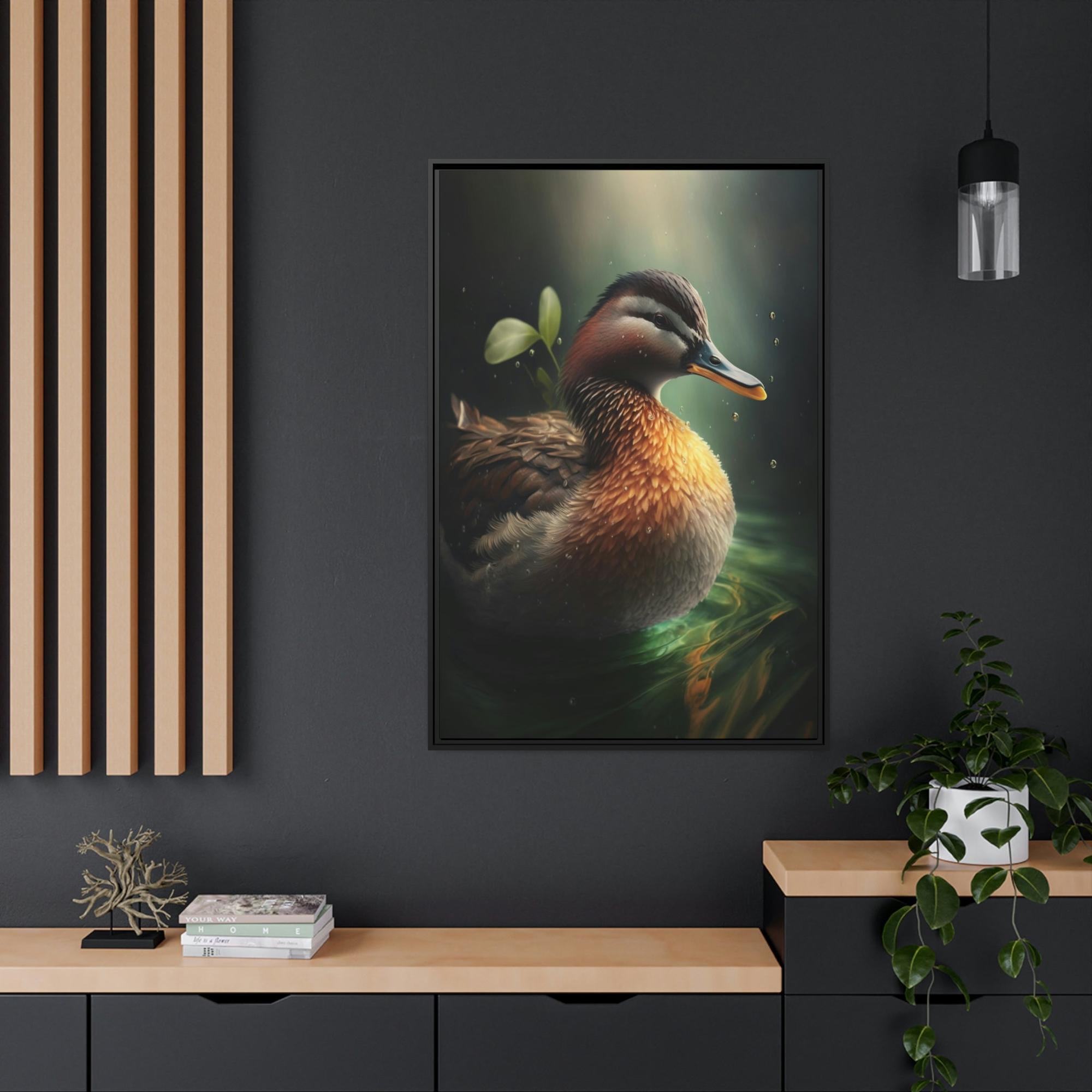 Ducks Graceful Waterfowl: A Painting of Duck in Motion