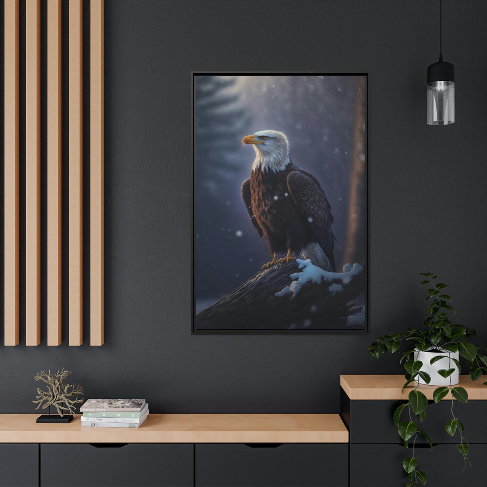 Eagles Eagle's Vision: Mesmerizing Print on Natural Canvas, Capturing their Watchful Eyes