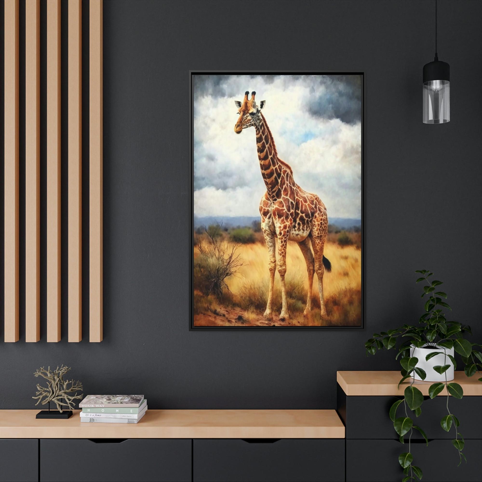 Giraffes Giraffe Grace: Natural Canvas Print of Elegant Creatures