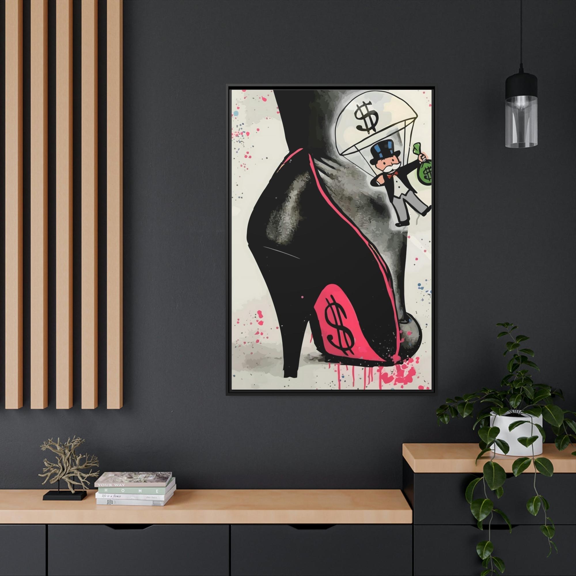 Monopoly & Motivation Graffiti with a Twist: Creative Framed Posters and Prints of Alec Monopoly's Graffiti Art on Framed Canvas