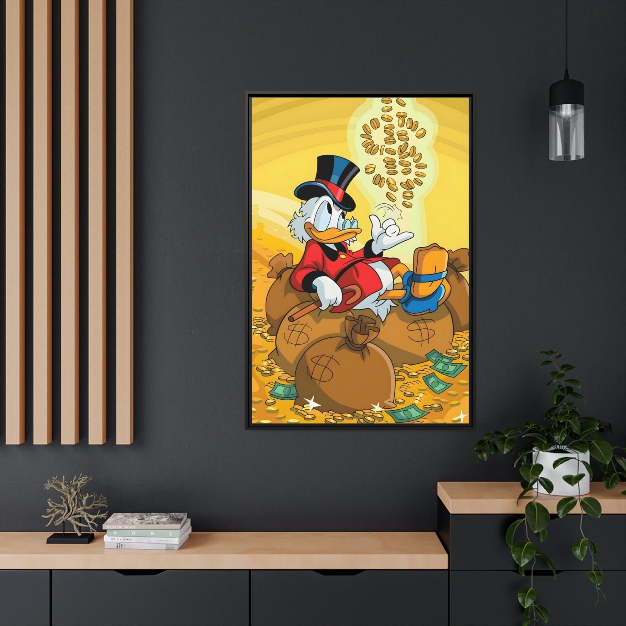 Monopoly & Motivation The Million-Dollar Duck: Street Art Style Canvas Print of a Duck by Alec Monopoly