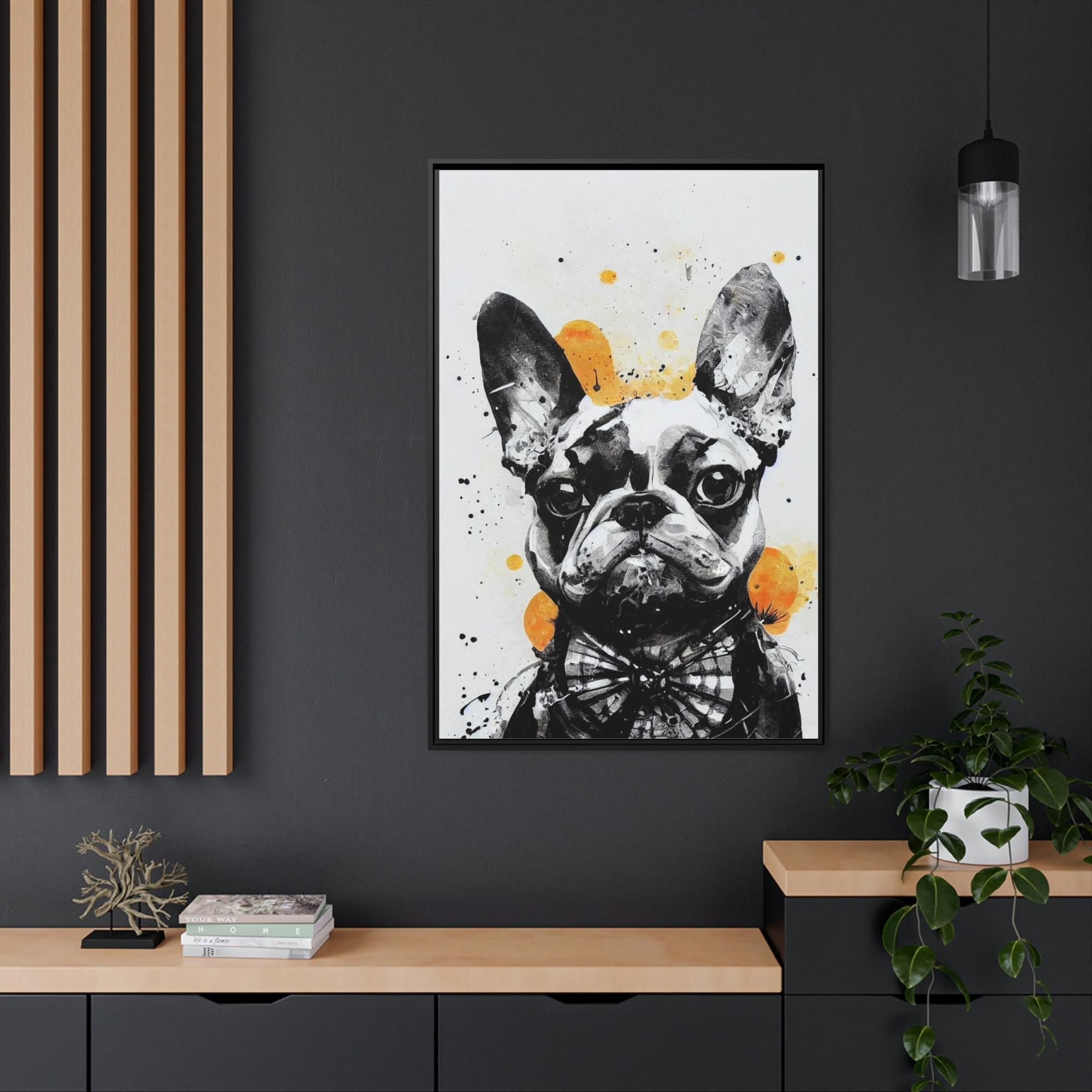 Dogs Puppy Love: Wall Art of a Sweet Dog on Natural Canvas