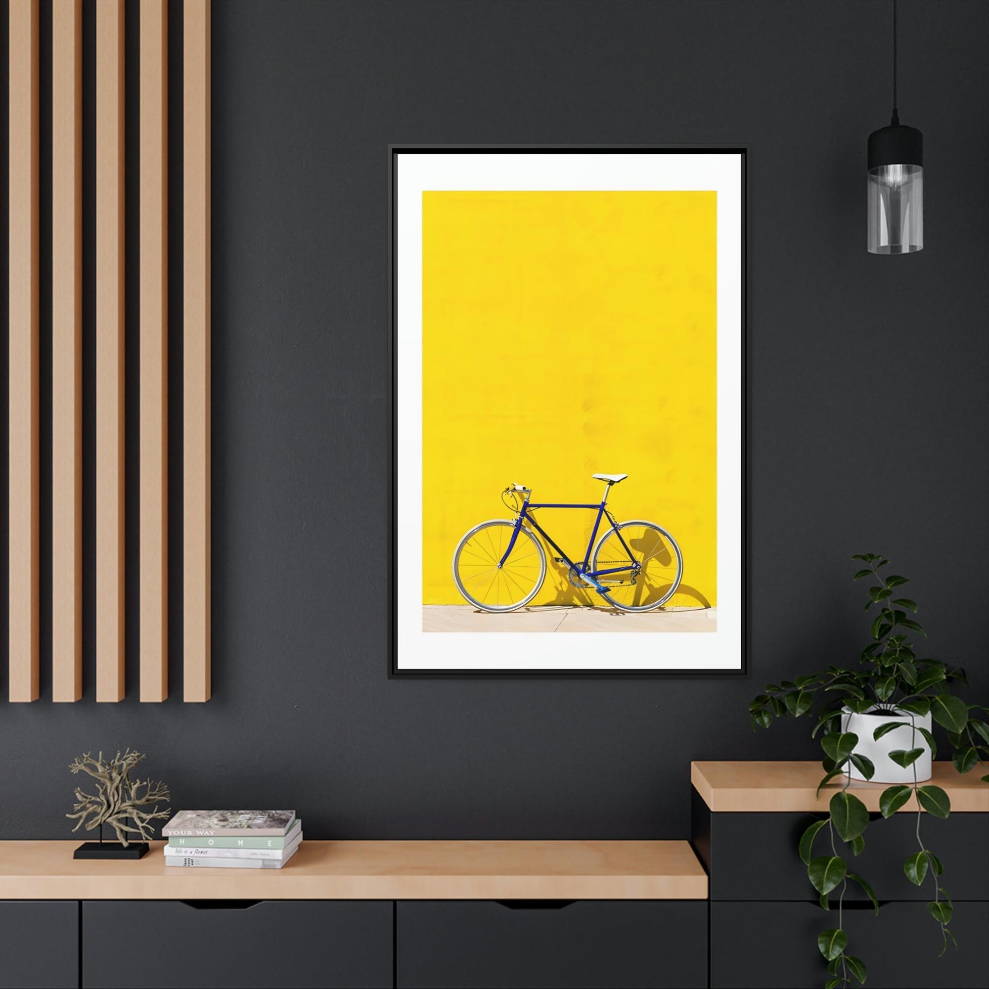 Yellow Dynamic and Bold Canvas Art Print and Framed Poster of a Yellow Color