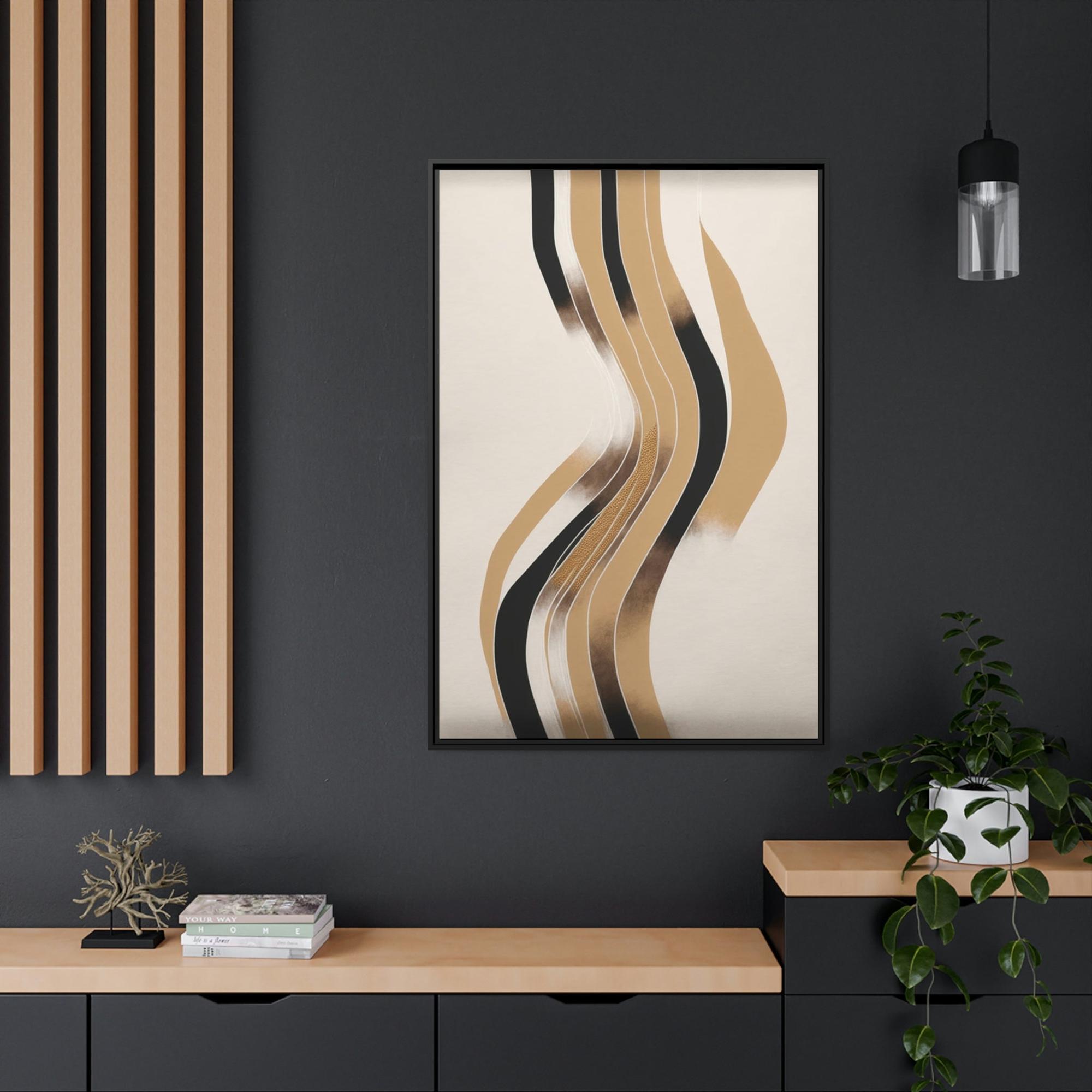 Abstract Minimalist Linear Simplicity: A Framed Poster & Canvas Print of a Minimalist Line Art