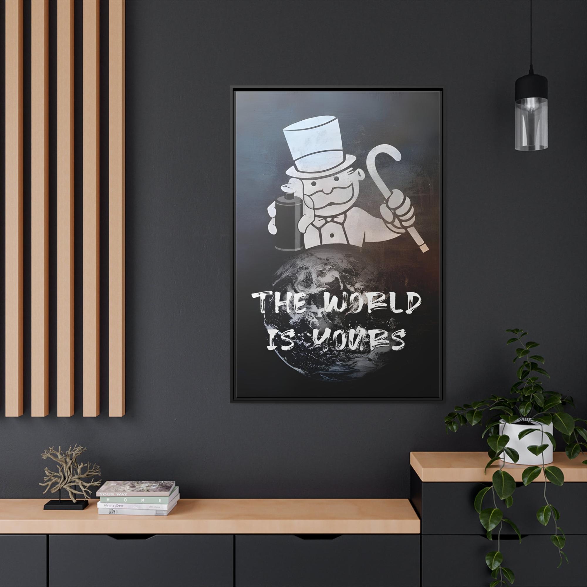 Monopoly & Motivation Motivation's Monopoly: Inspiring Wall Art on Natural Canvas