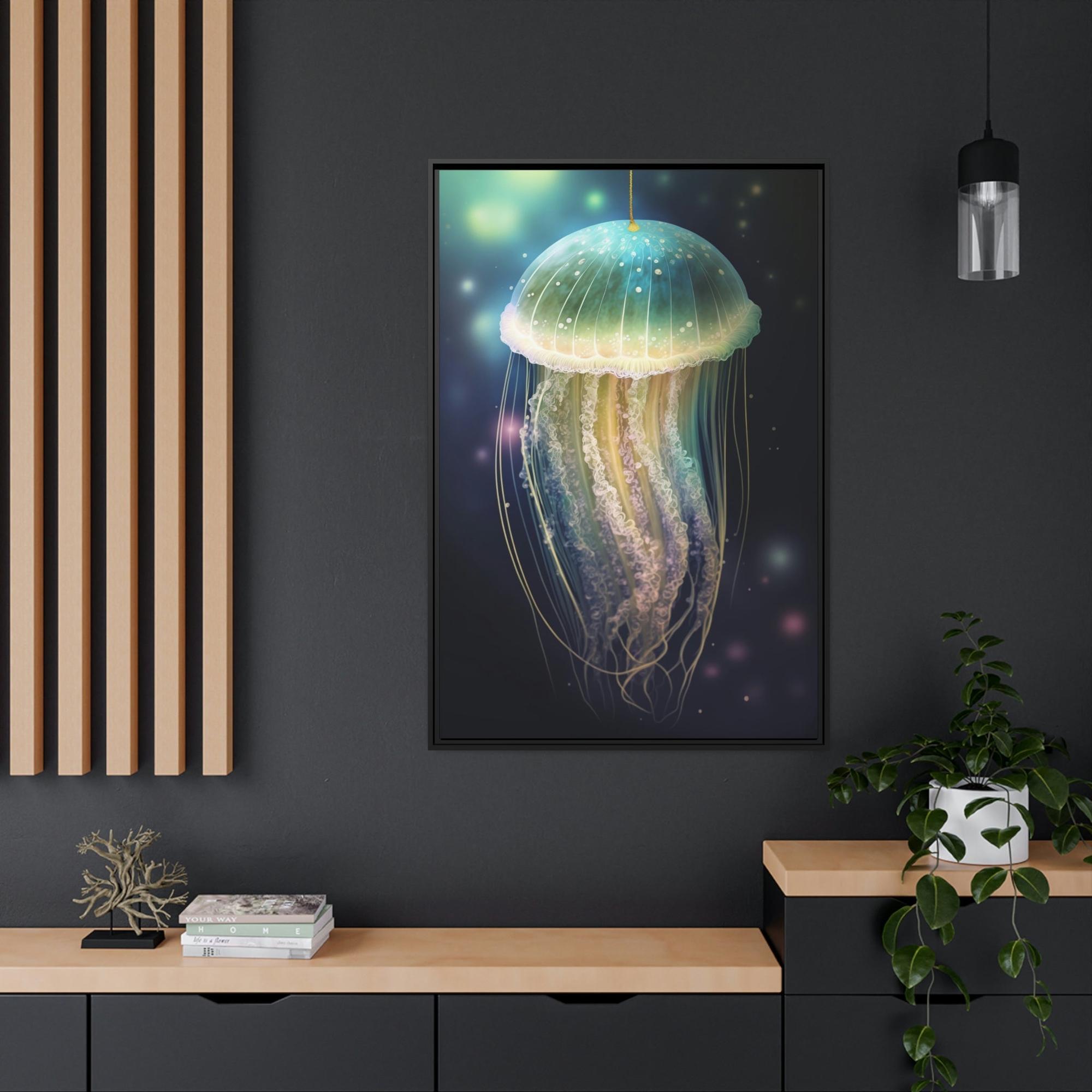 Jellyfishs Jellyfish Dreams: Natural Canvas & Poster Masterpiece of Underwater Life
