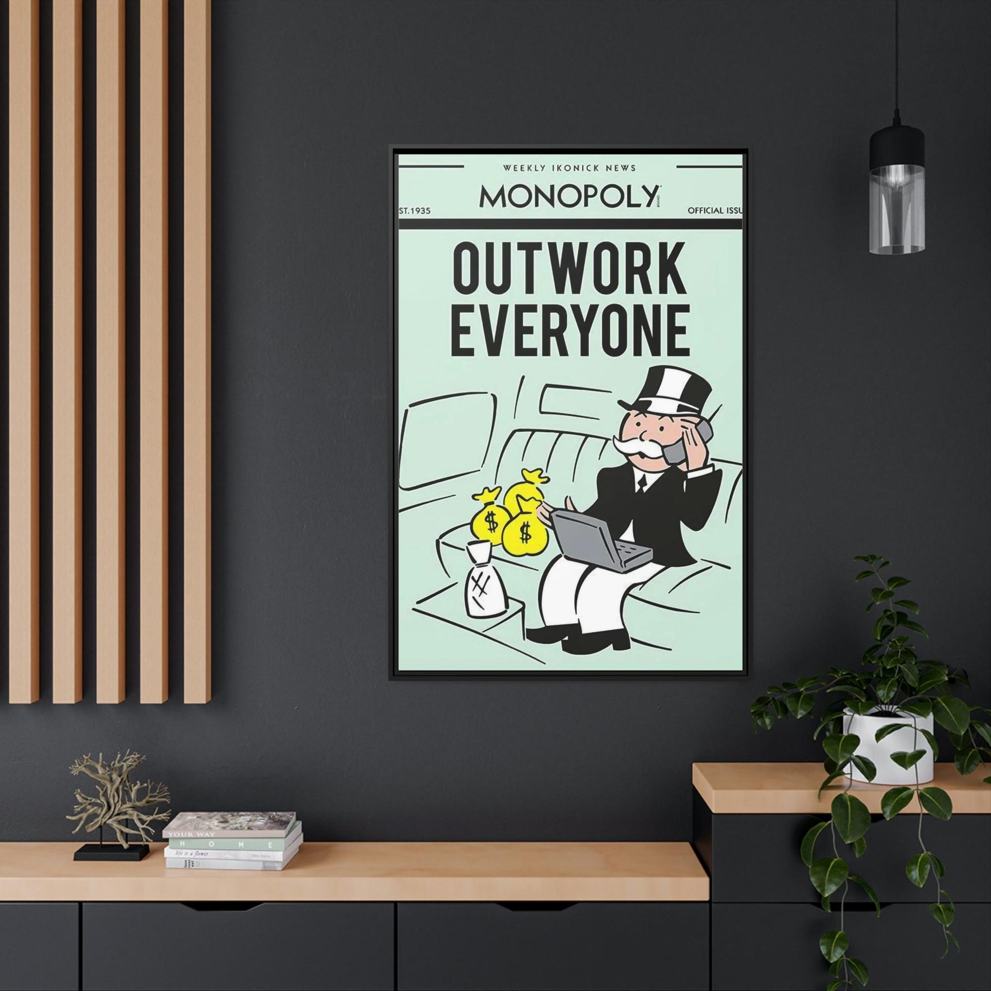 Monopoly & Motivation Motivation Meets Art: Alec Monopoly's Quote Framed Canvas and Poster Collection