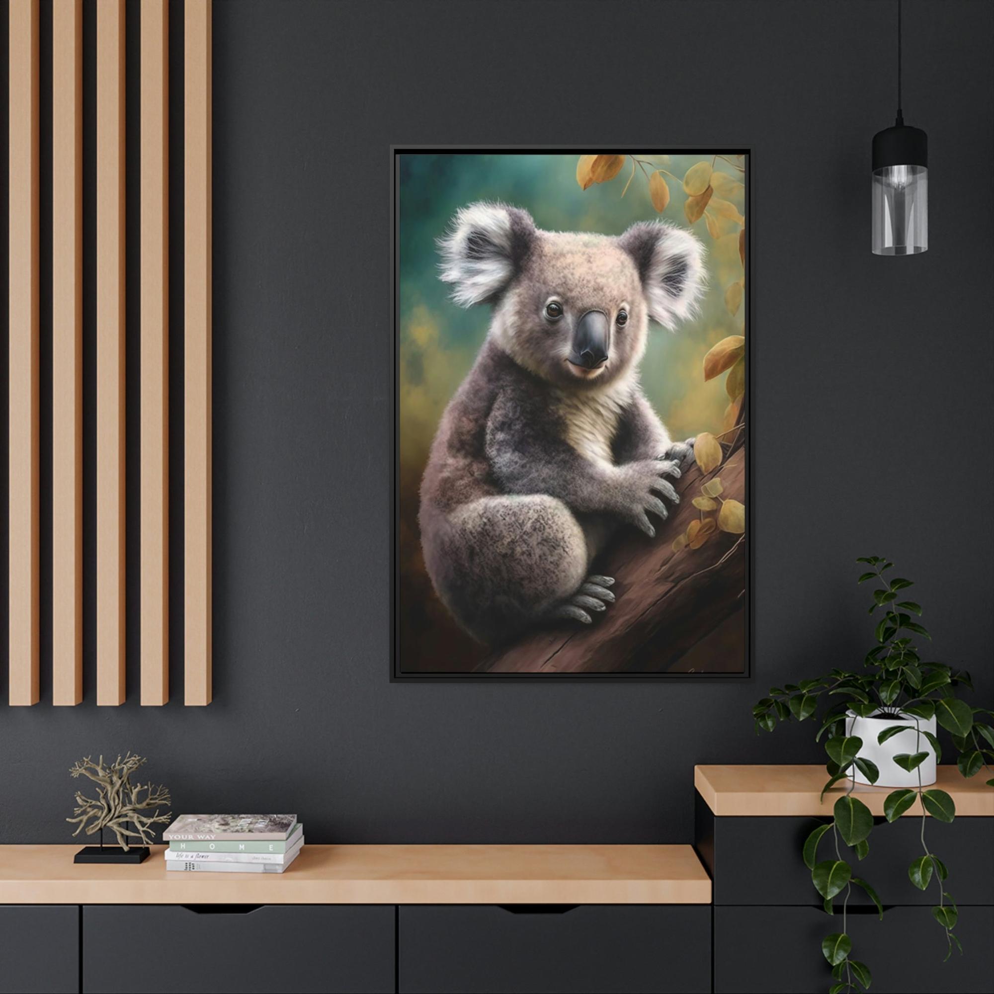 Koalas A Peaceful Moment in the Eucalyptus Forest: A Koala Painting on Canvas