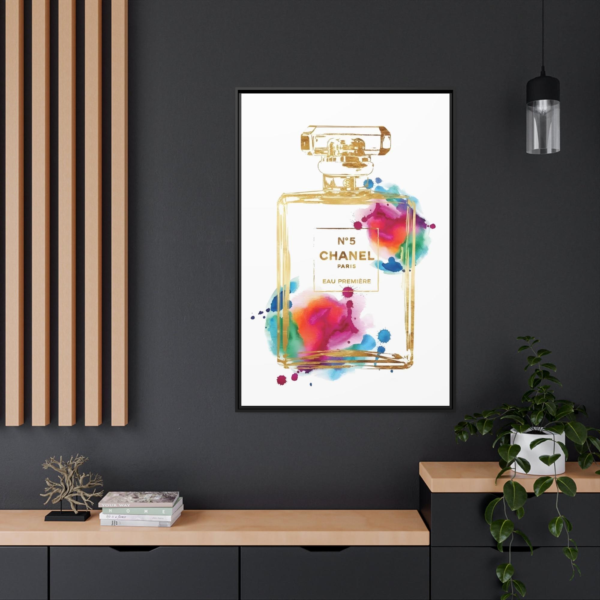Chanel Iconic Beauty: Chanel-Inspired Print on Natural Canvas & Poster