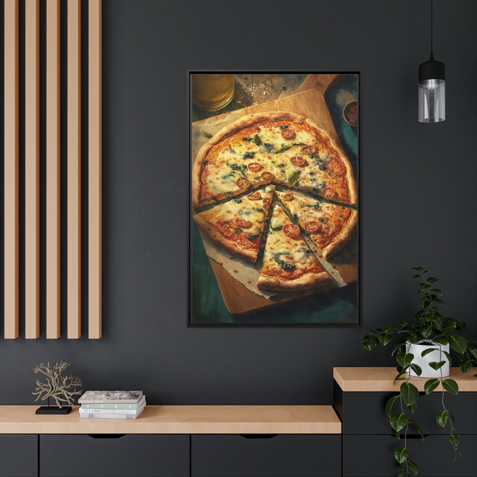 Pizza Pizza Perfection: Natural Canvas Prints of Artfully Arranged Pizza Toppings