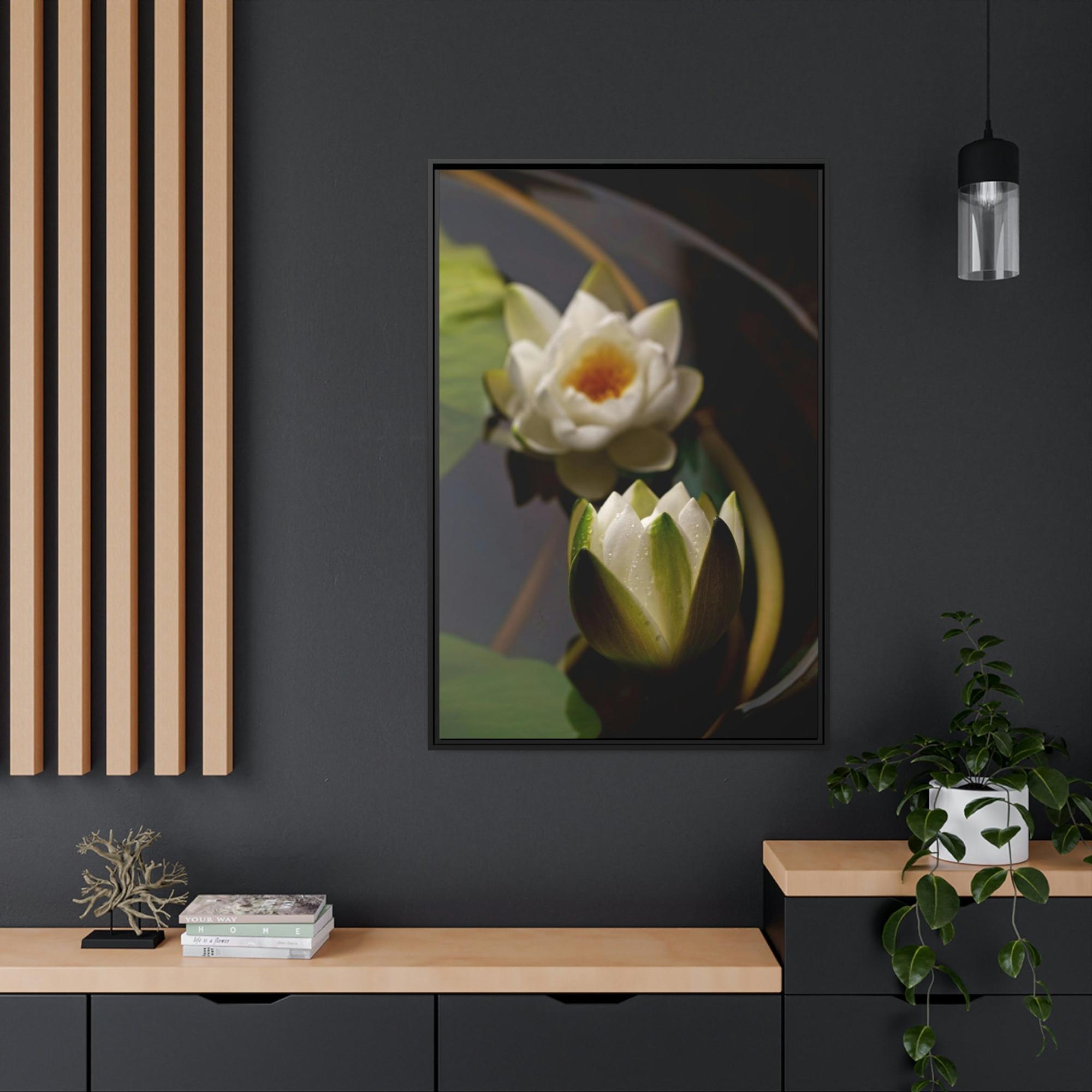 Lotuses Lotus Garden: Elegant Framed Poster and Print on Canvas