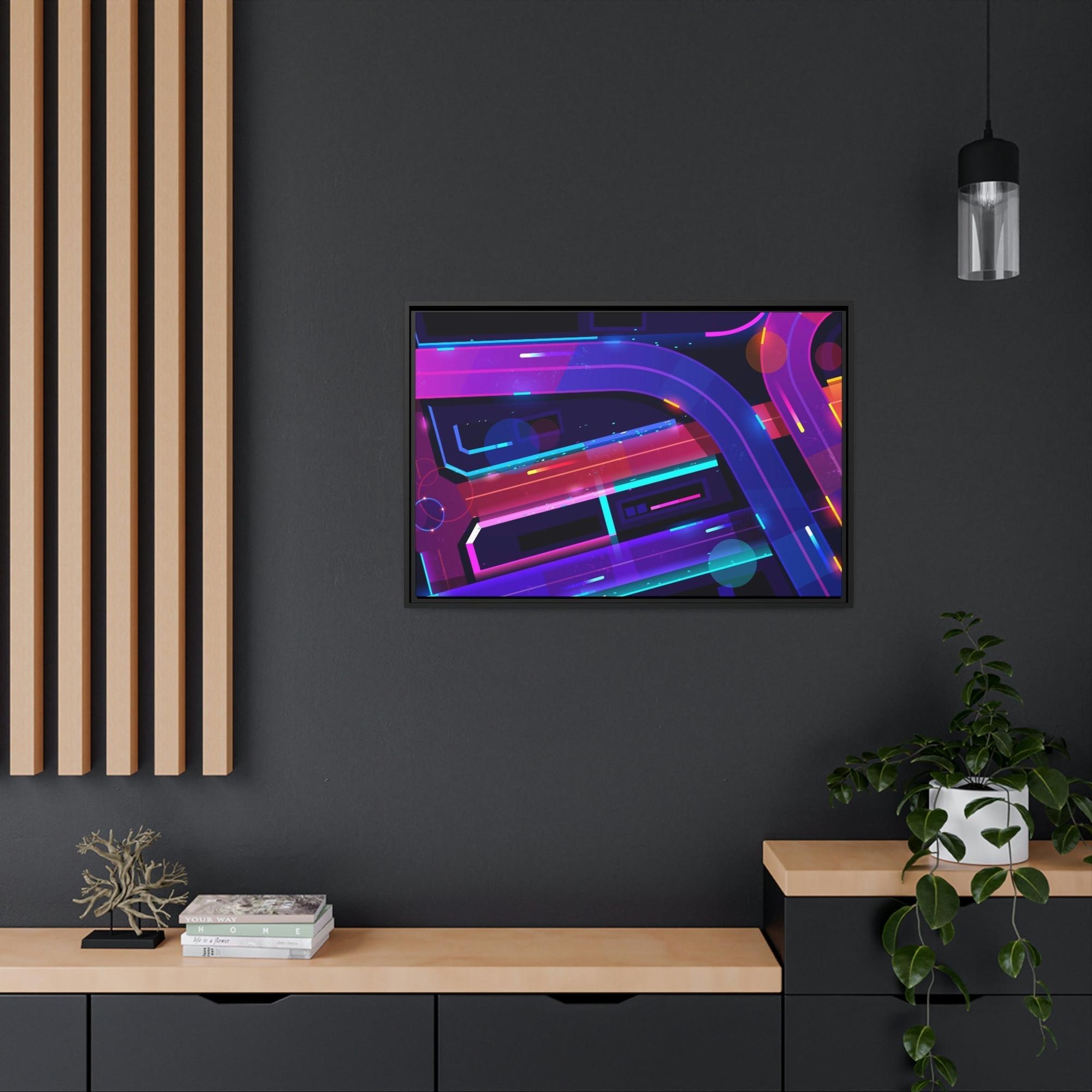 undefined Neon Fantasia: Captivating Framed Poster Art on Premium Canvas for Wall Decor