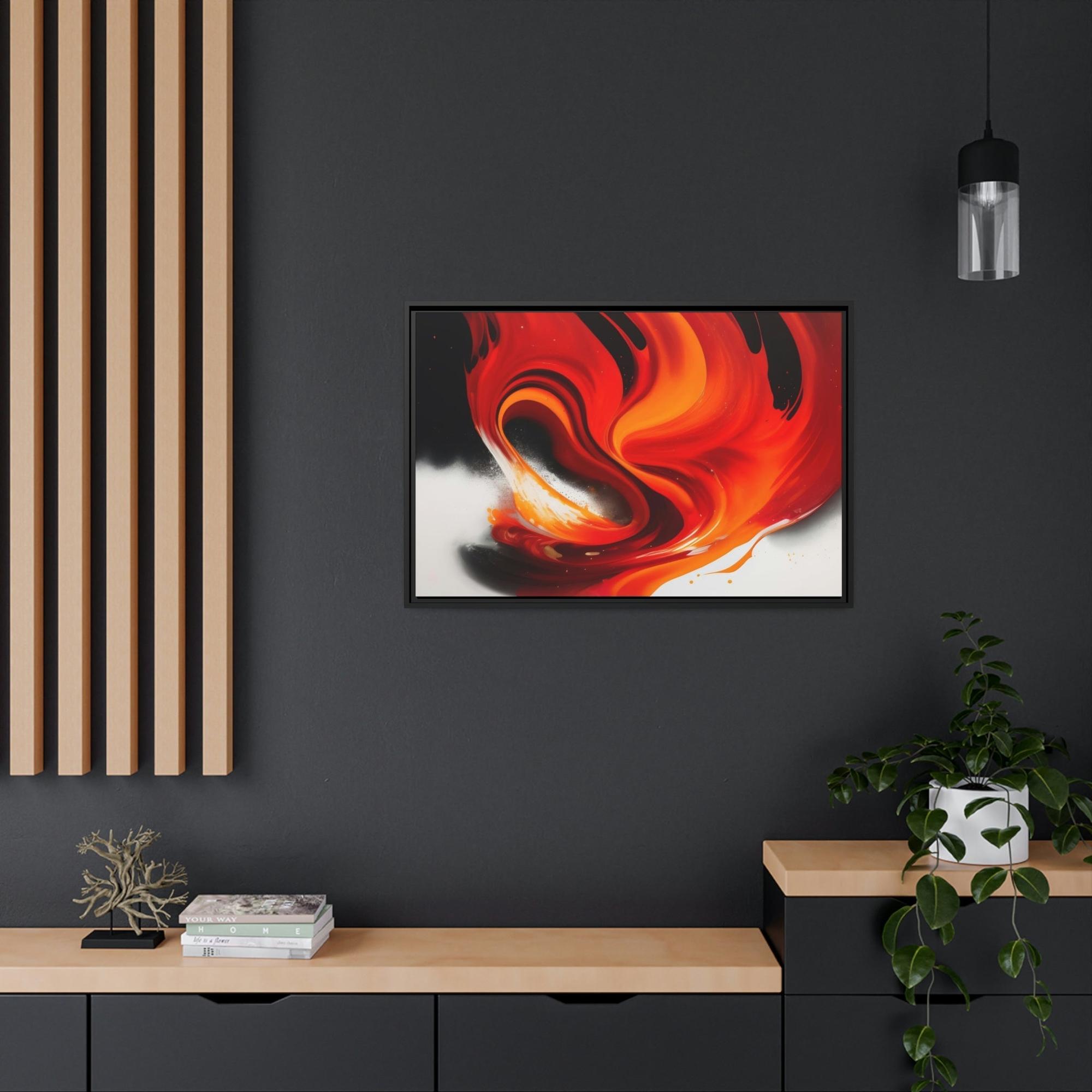 Red Abstract Art A Touch of Passion: Red Abstract Art Collection on Framed Canvas and Posters