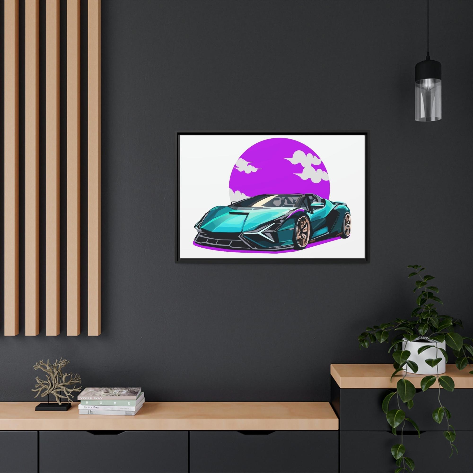 Lamborghini Art in Motion: Lamborghini Framed Canvas & Poster Masterpiece