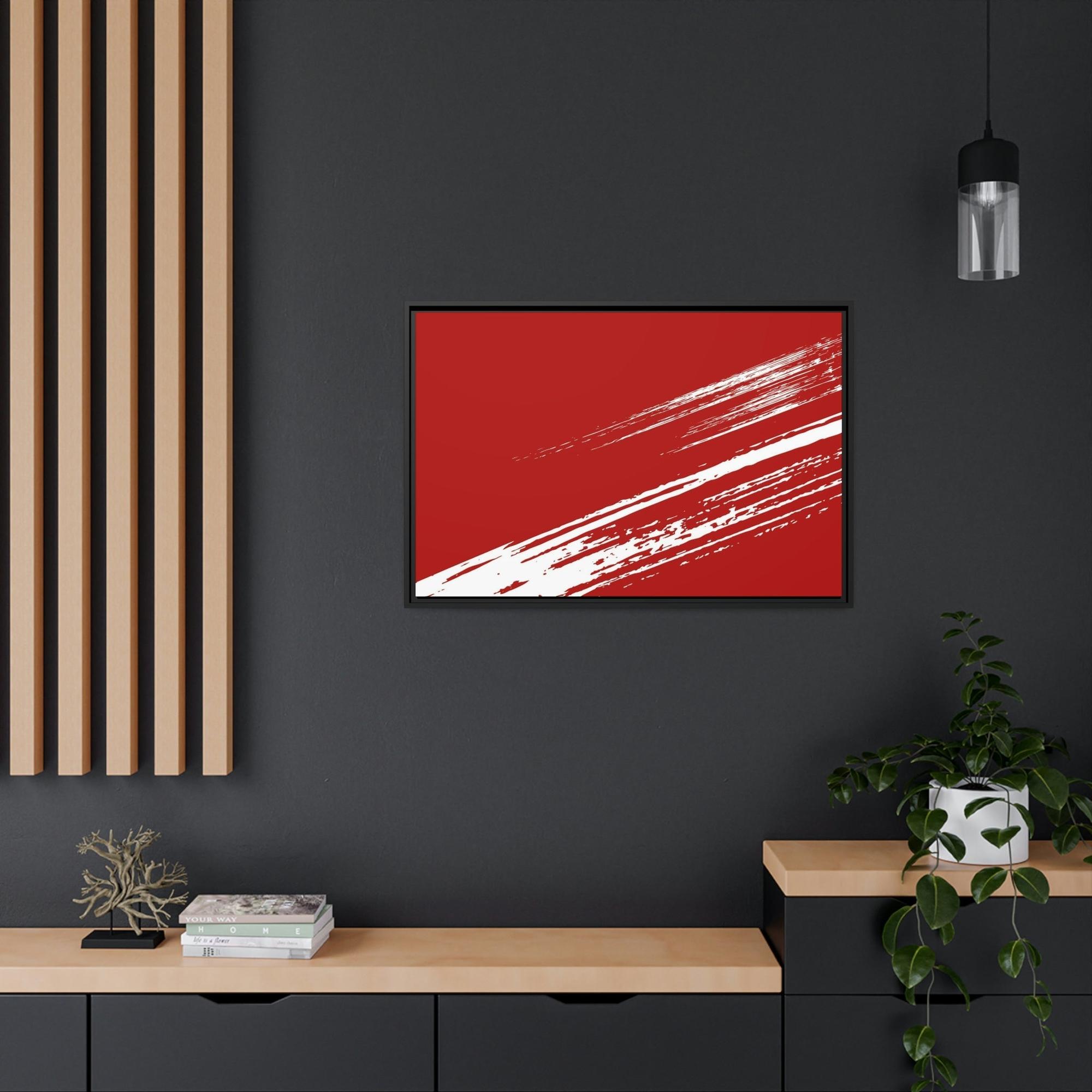 Red Abstract Art Redefining Beauty: Red Abstract Art on Framed Canvas and Posters