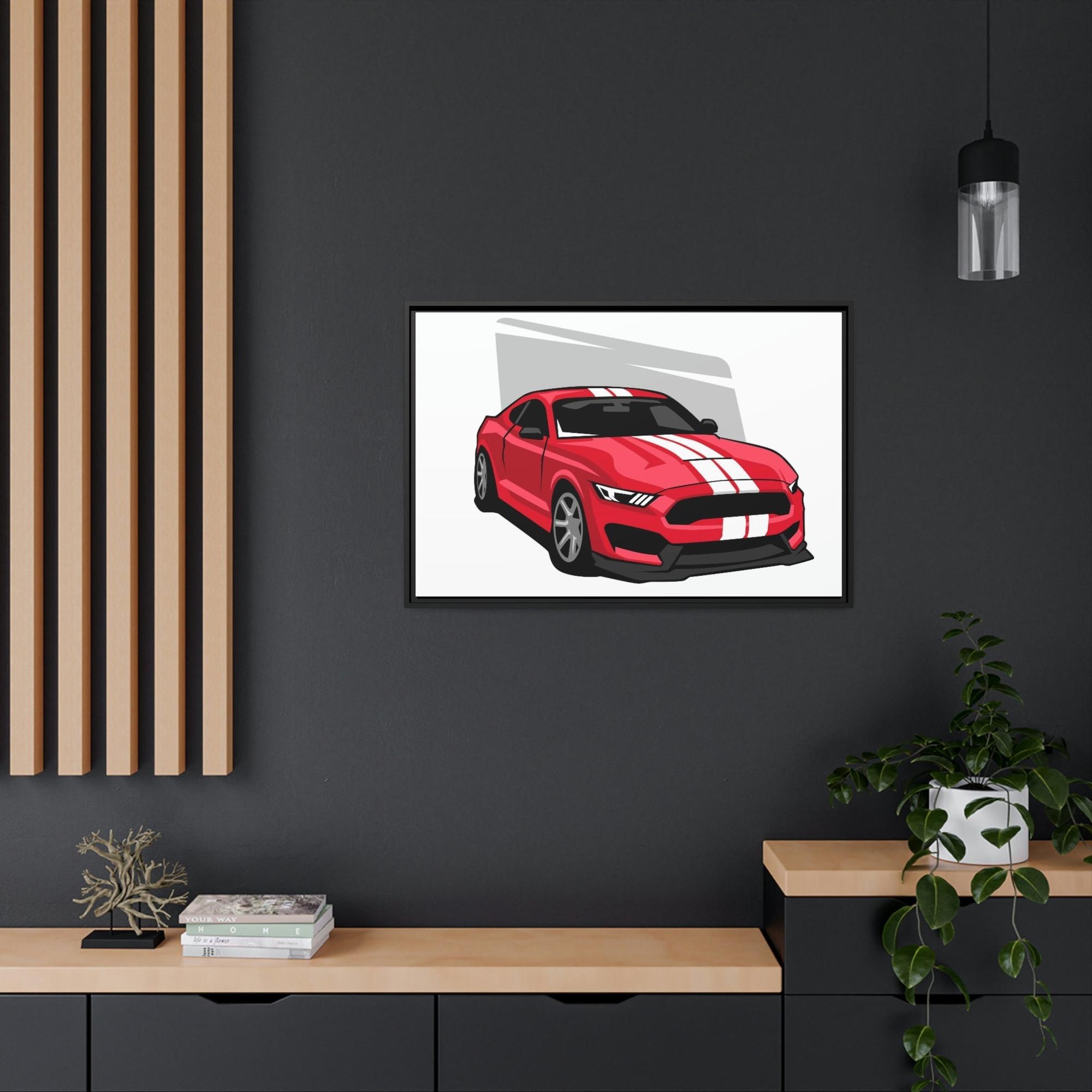 Mustang Wild and Free: Mustang Art Print on Canvas & Poster Framed Wall Art