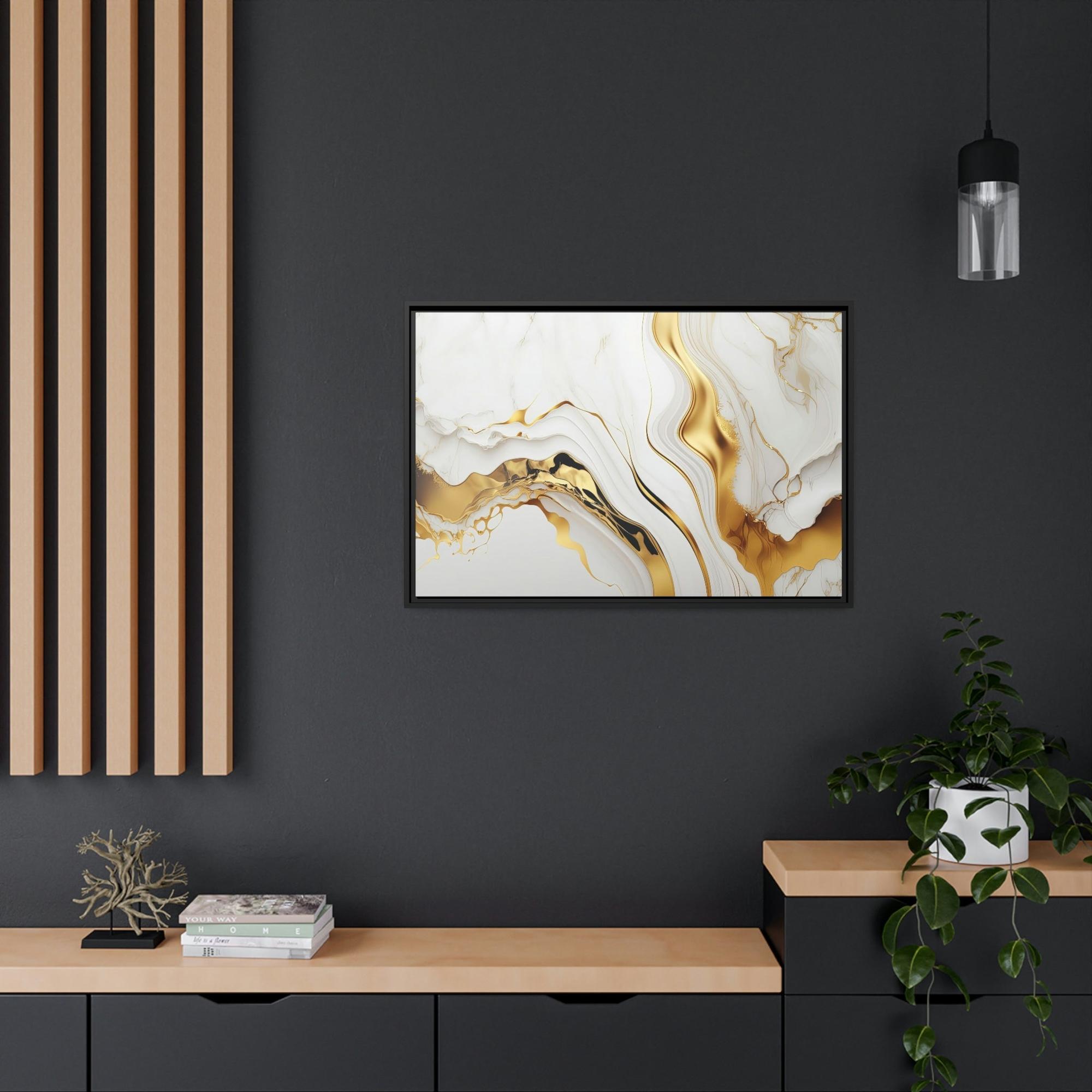 Gold Abstract Art Ethereal Radiance: Inspiring Canvas & Poster Wall Art of Gold Abstracts