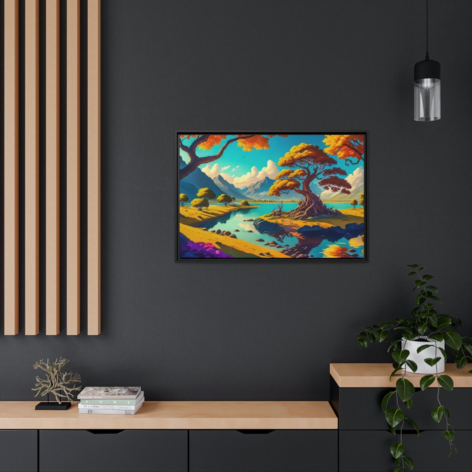 Lakes And Rivers Nature's Aqua Palette: Artful Canvas and Poster Print of Lakes and Rivers