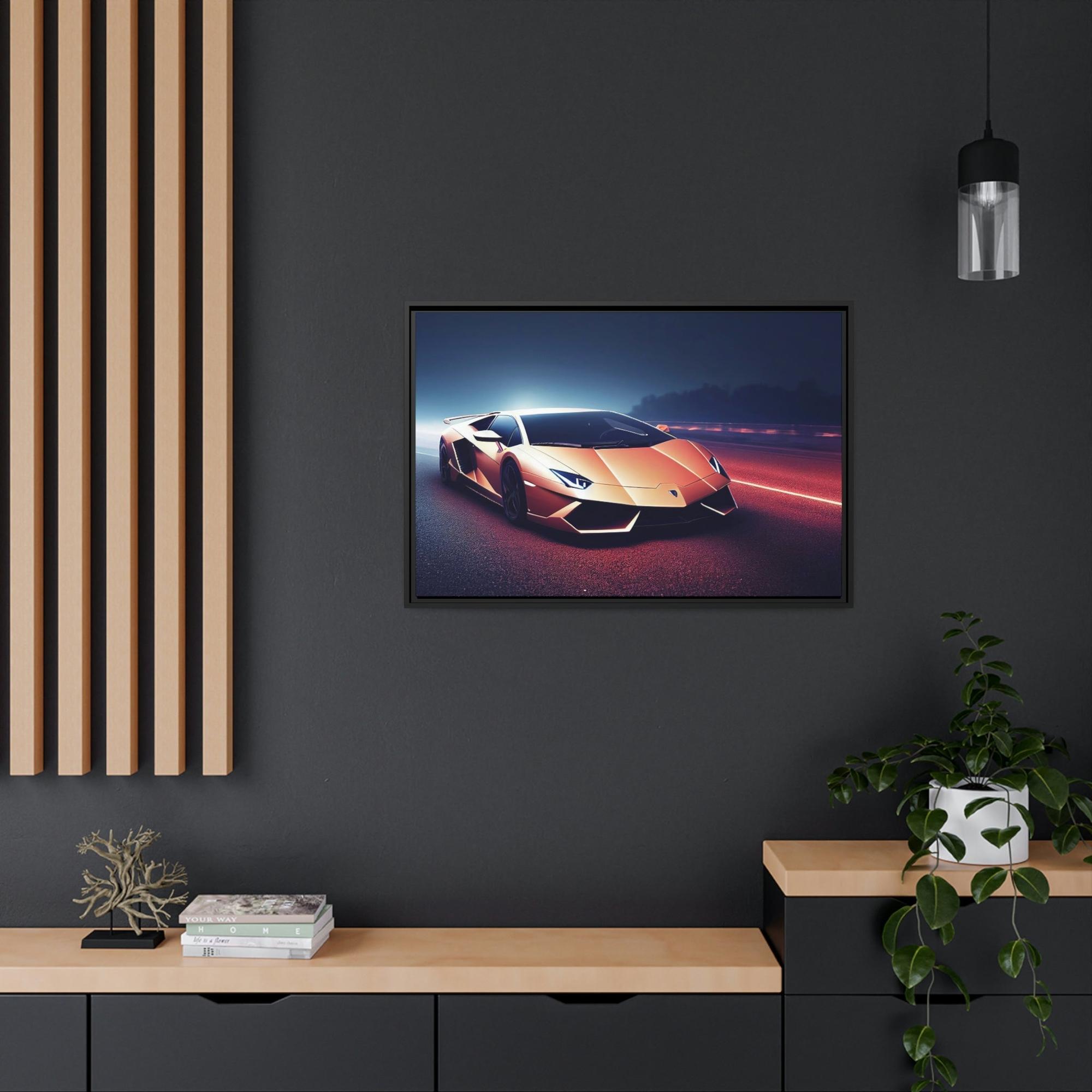 Lamborghini Masterpiece in Motion: Lamborghini Framed Canvas & Poster Print for Supercar Lovers