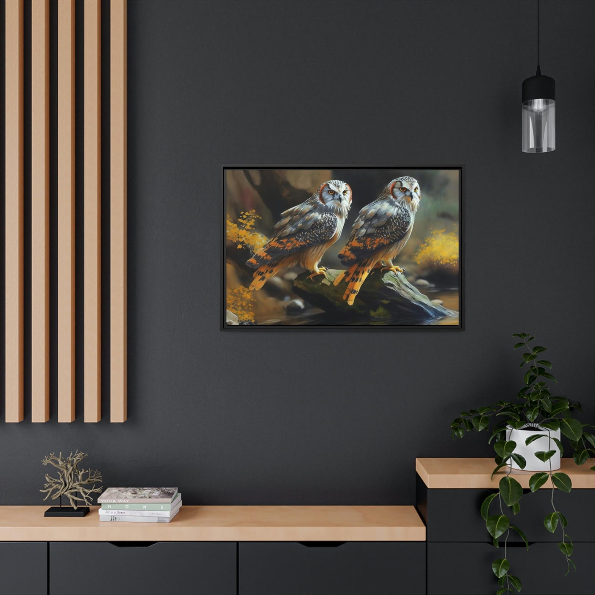Owls Majestic Owls: An Artistic Depiction on Canvas