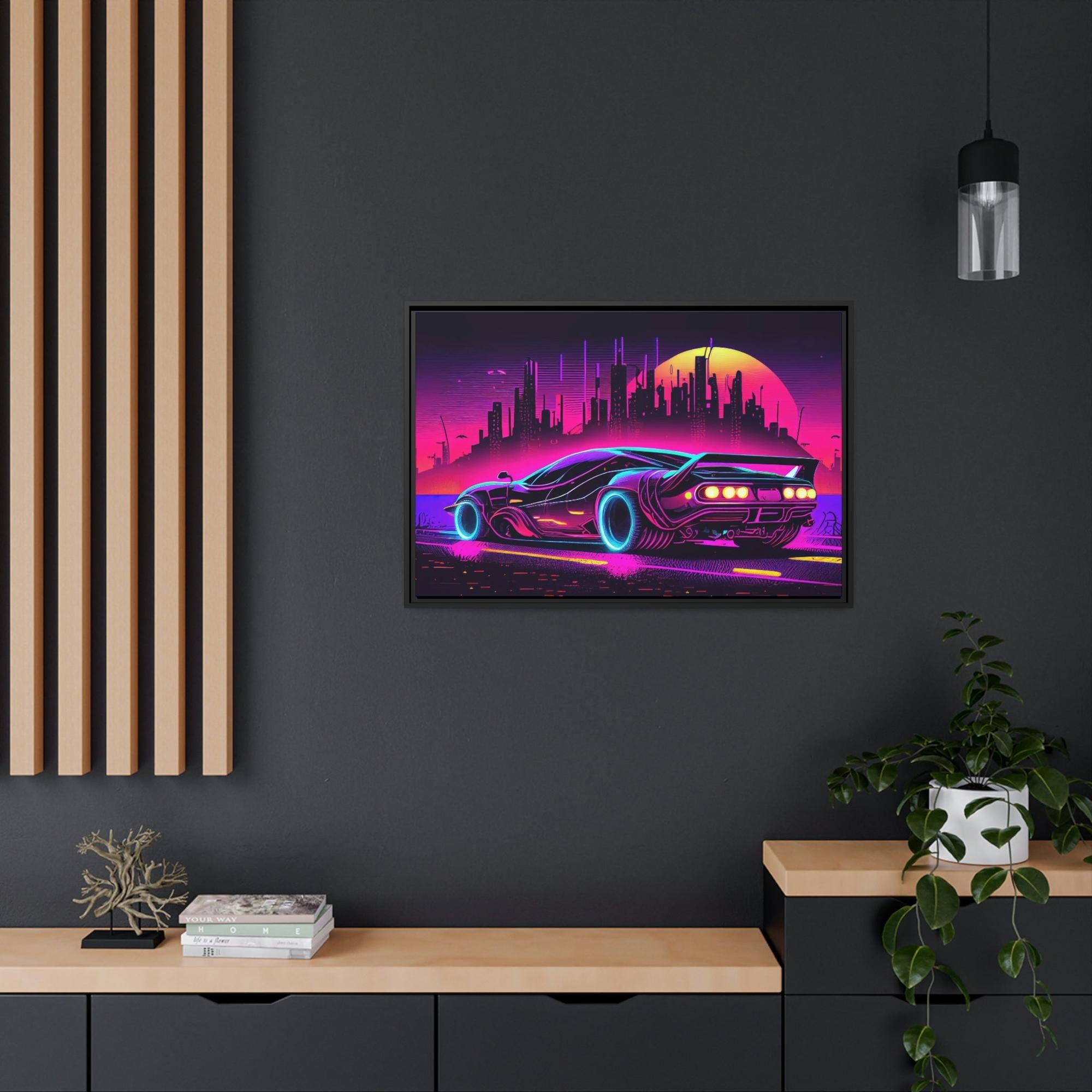 Neon Neon Illumination: Illuminating Wall Art Prints with Vibrant Colors on Canvas