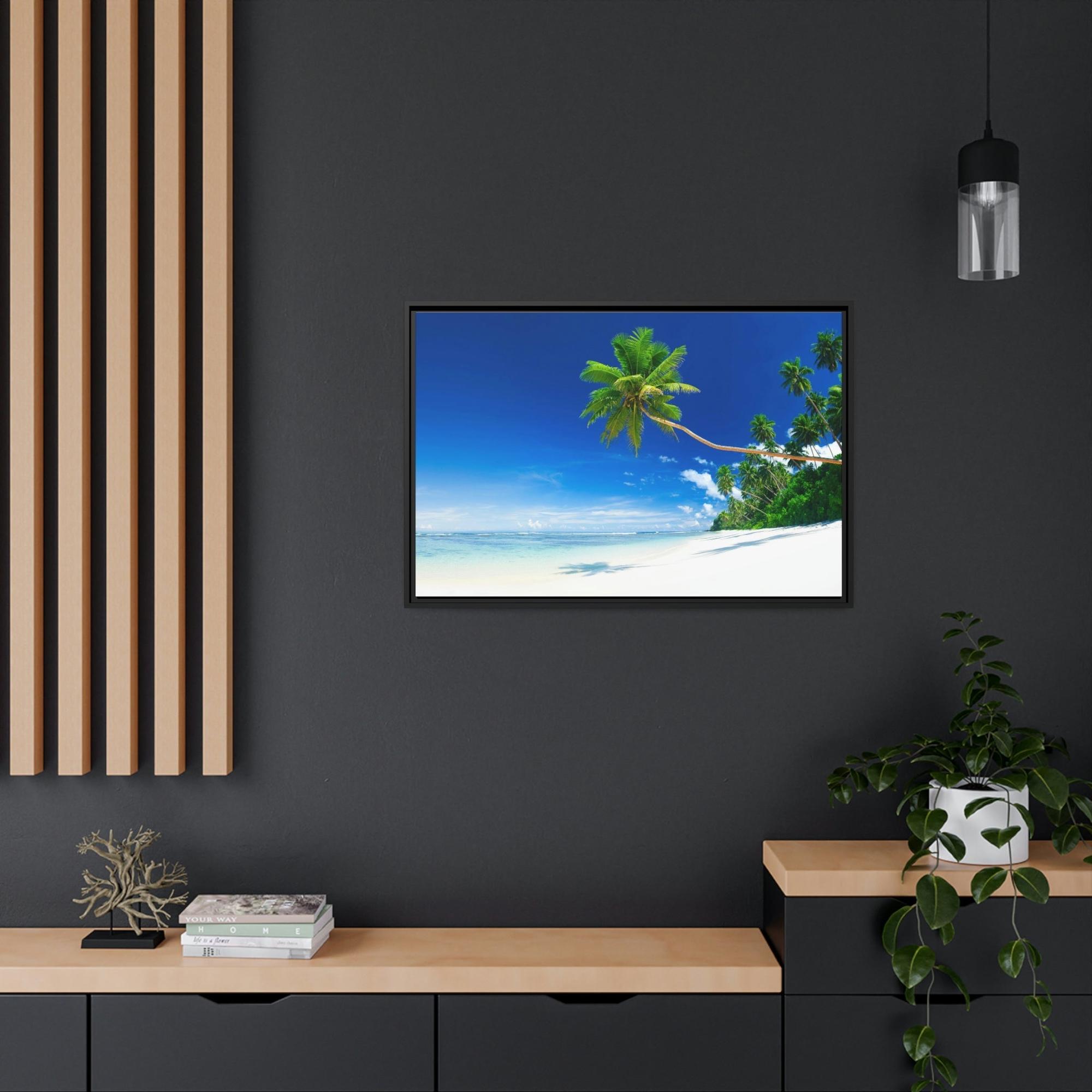 Island Beach Seaside Serenity: Canvas & Poster Print of a Peaceful Beach on an Island