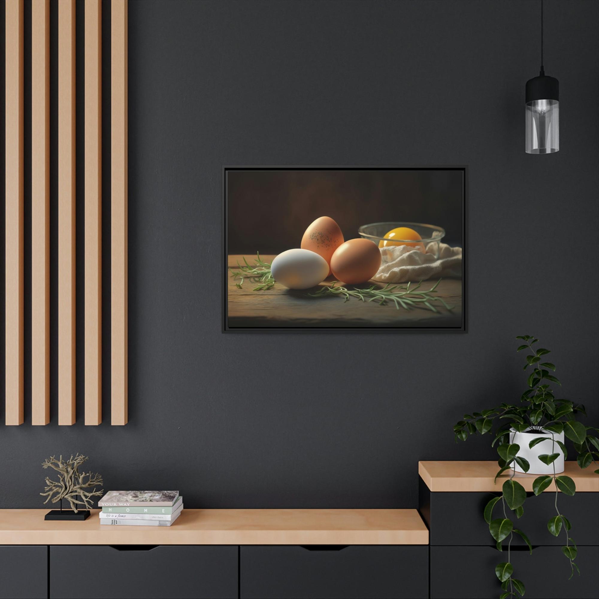 Eggs Eggstract Shapes: A Contemporary Painting of Geometric Forms Featuring Eggs