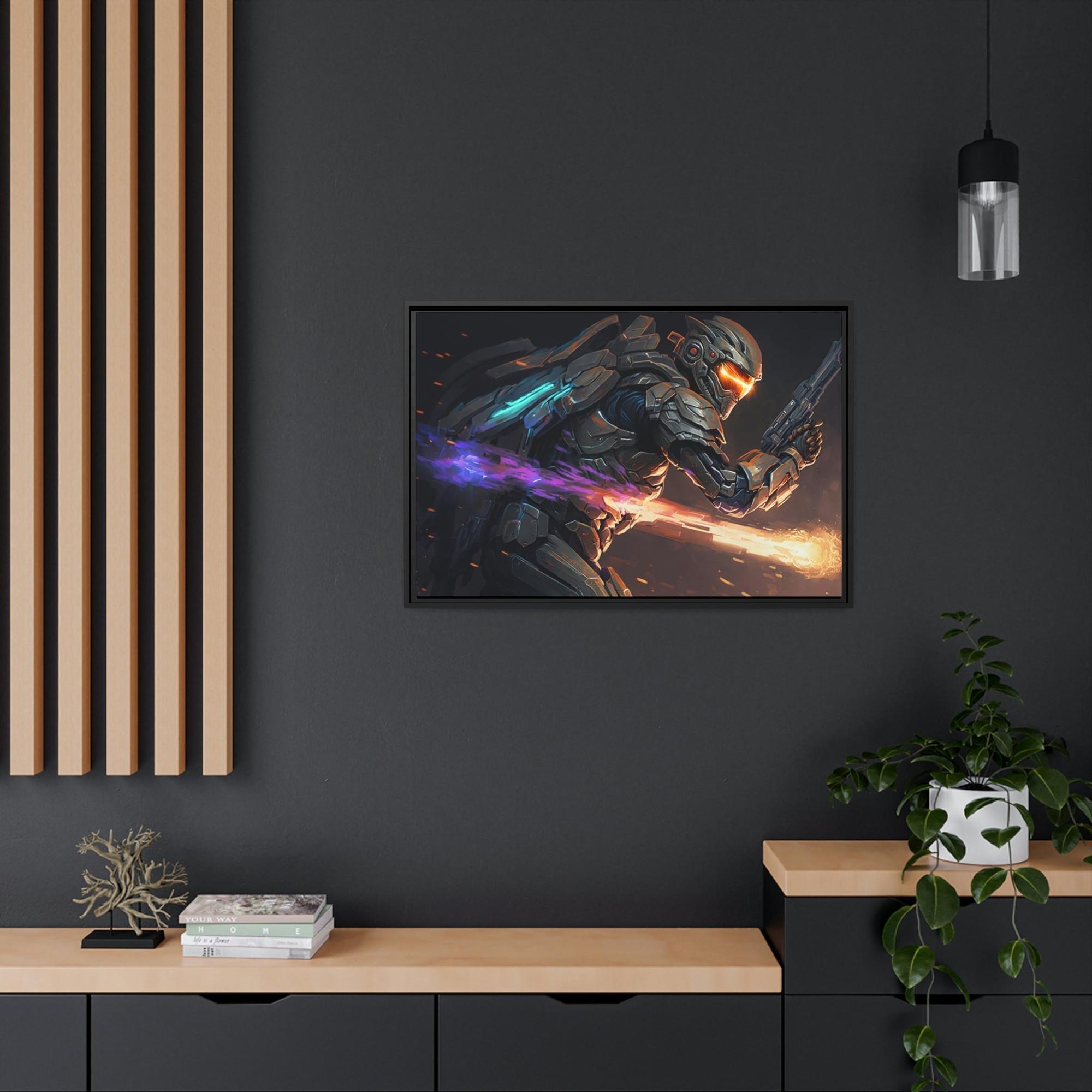 Halo Haloed in Light: A Heavenly Portrait on Canvas