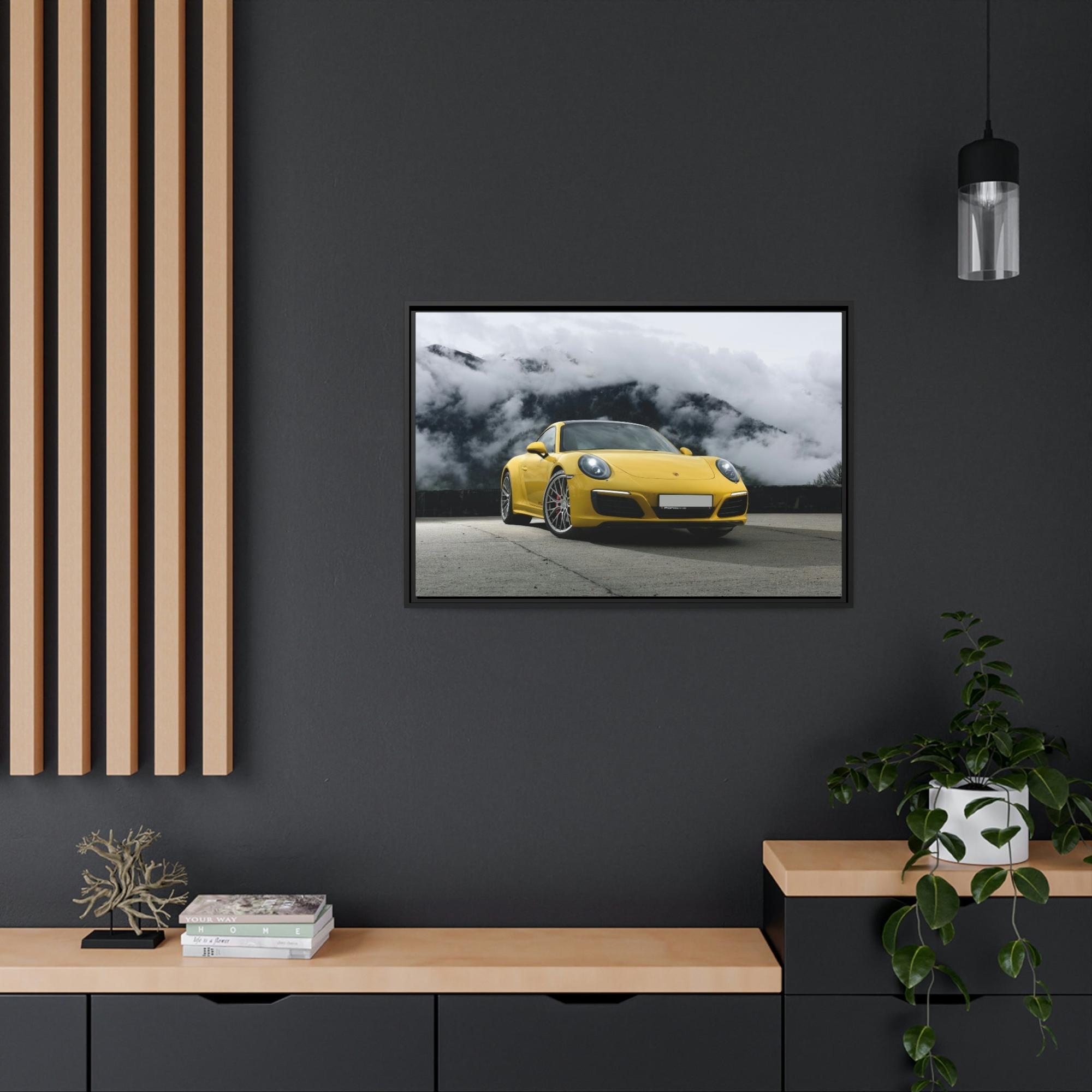 Porsche Porsche in the Mountains: A Scenic Canvas & Poster Print for Adventurers