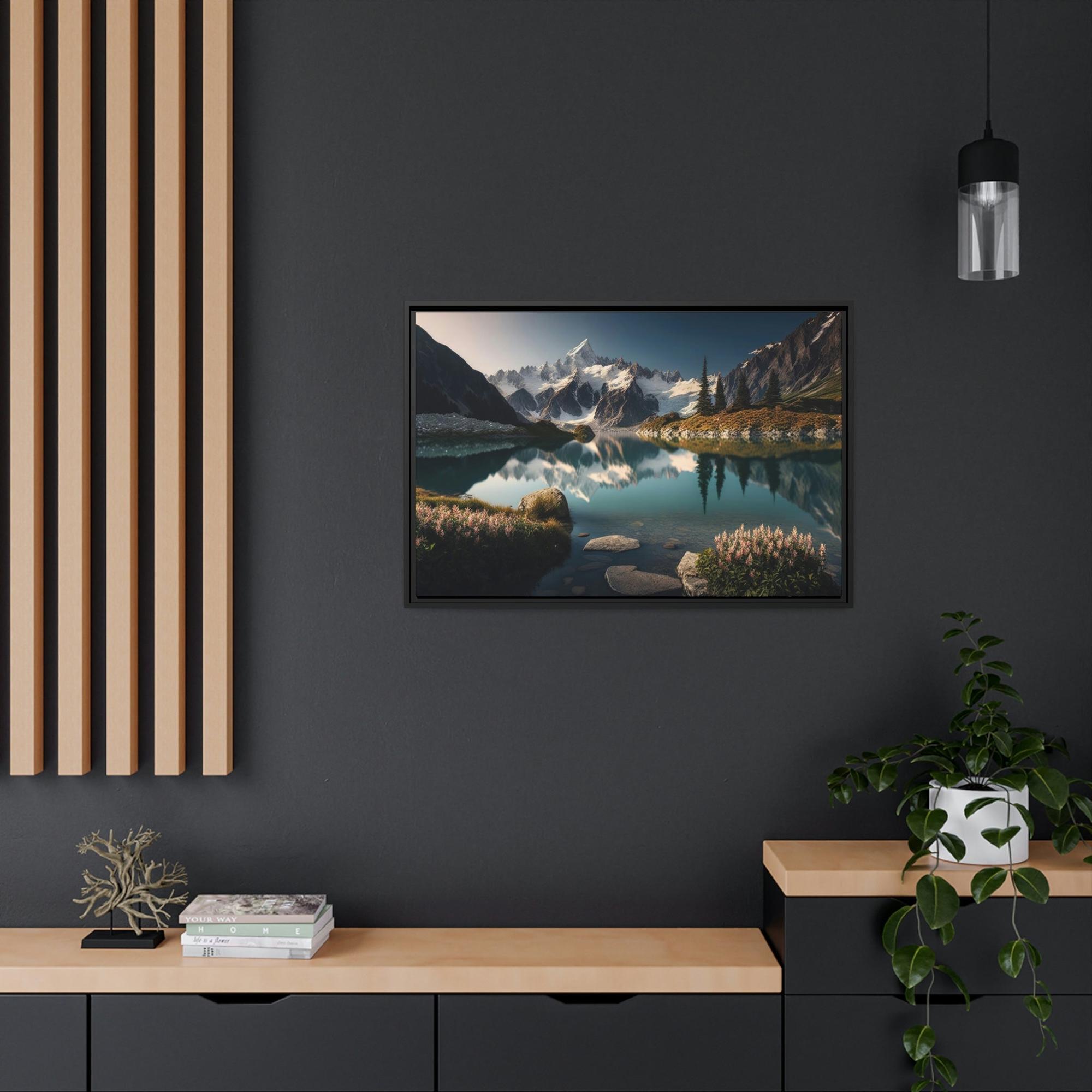Lakes And Rivers Nature's Masterpiece: Framed Canvas and Poster Print of Lakes and Rivers