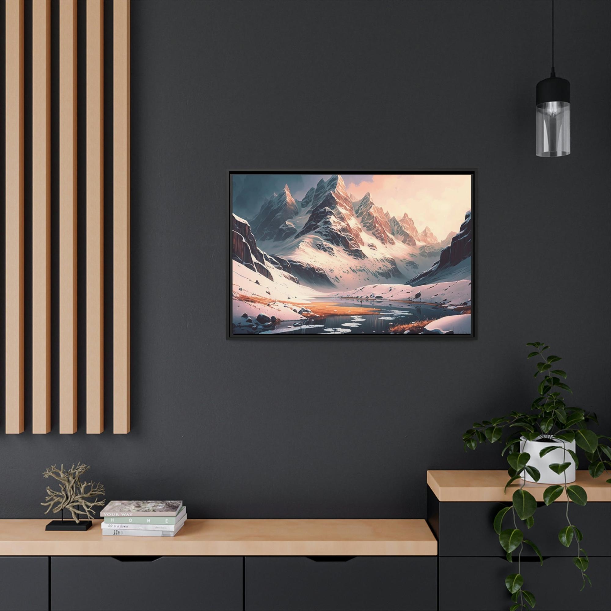 Mountains A Breathtaking View: An Artistic Expression of Mountain Landscapes on Canvas