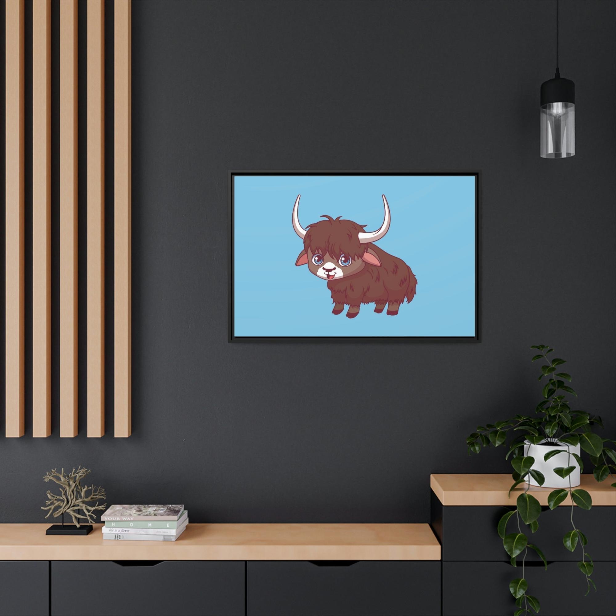 Cows Adorable Bovine: Framed Poster Wall Art Featuring a Sweet Cow Portrait for Kids' Room Decor