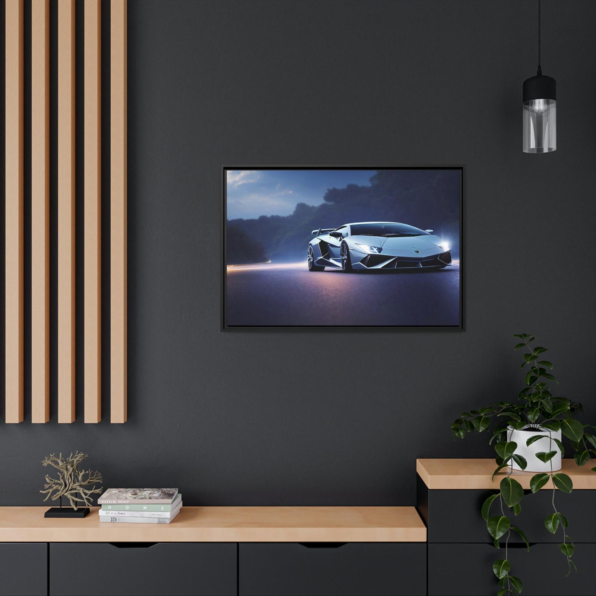 Lamborghini Power and Style: Lamborghini Print on Framed Canvas & Poster for Automotive Art Fans