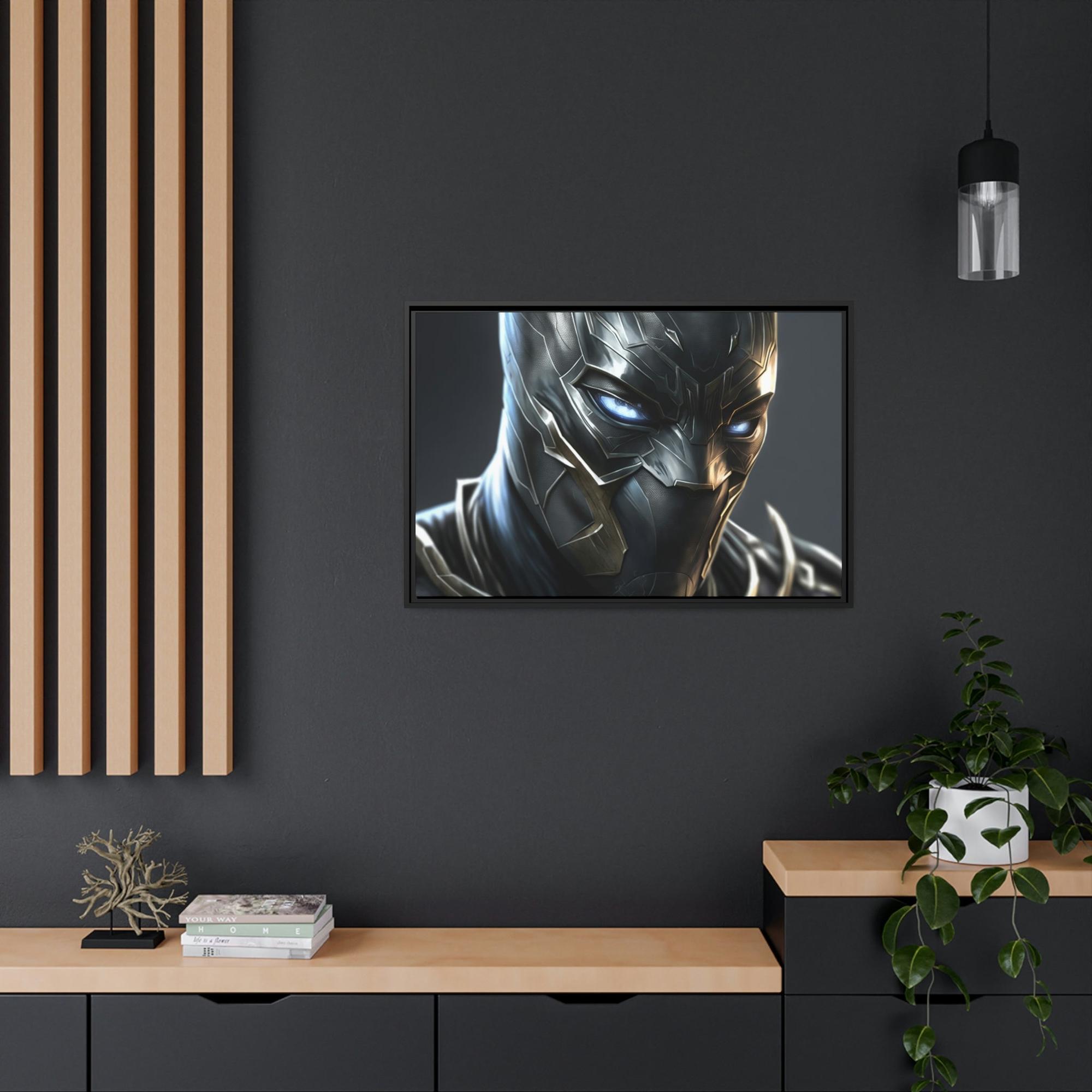 Black Panther The Black Panther: Framed Canvas and Print with Marvel Superhero Art