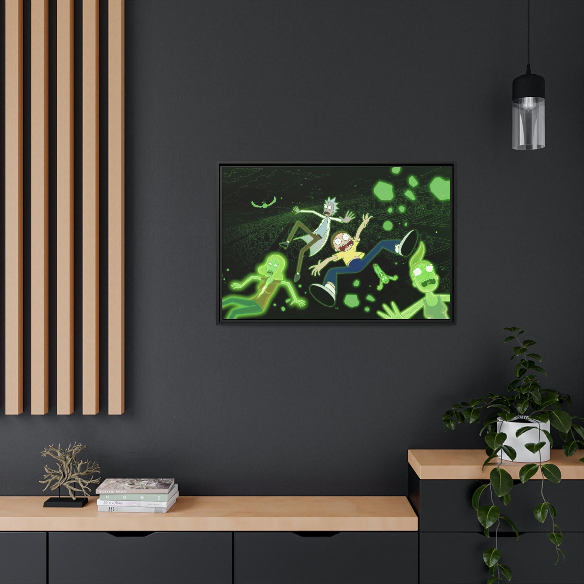 Rick And Morty Art Interdimensional Adventure: Rick and Morty Art Print on Canvas for Wall Art Enthusiasts