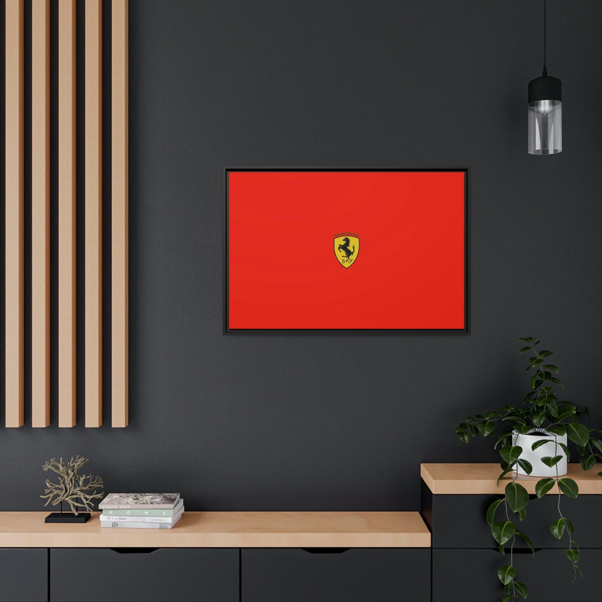 Mountains Prancing Horse: Framed Canvas and Poster of Ferrari's Iconic Symbol