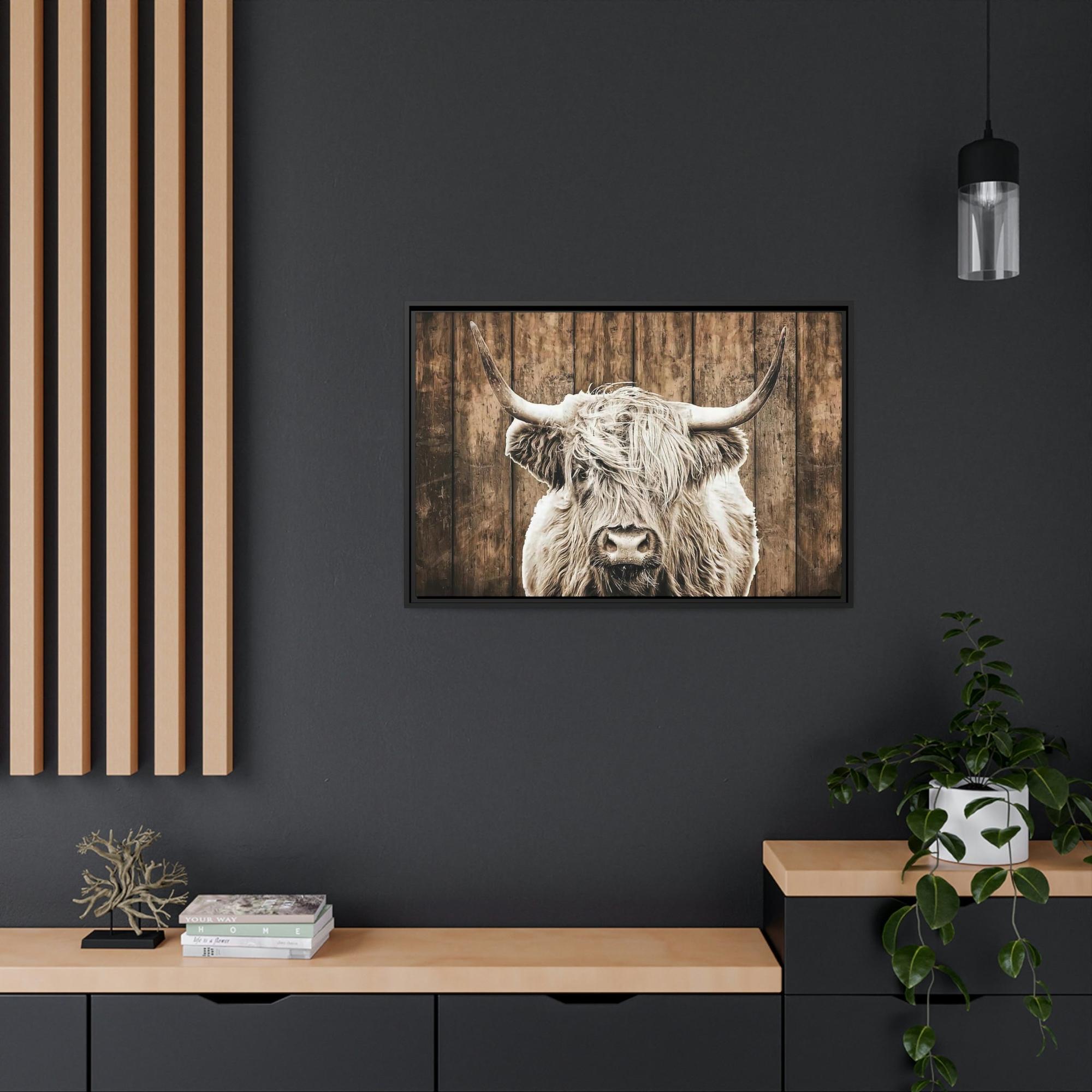 Highland Cow Highland Cow | Wild White Highland Cow | Canvas art — Pixoram