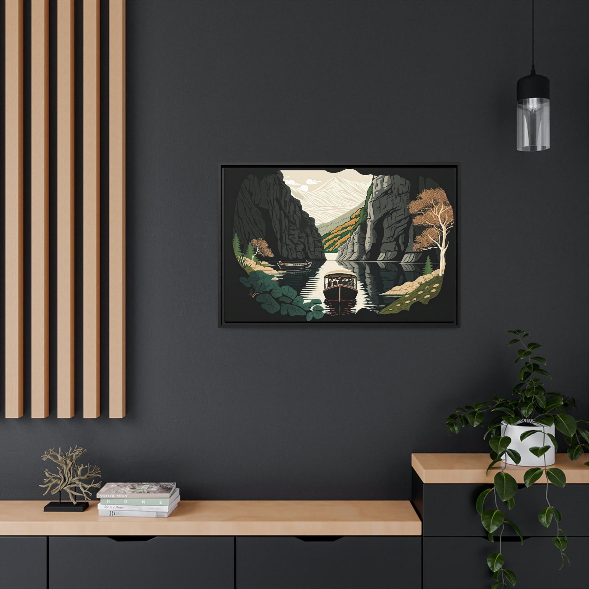 Lakes And Rivers Dancing Waters: Artful Canvas and Poster Print of Lakes and Rivers