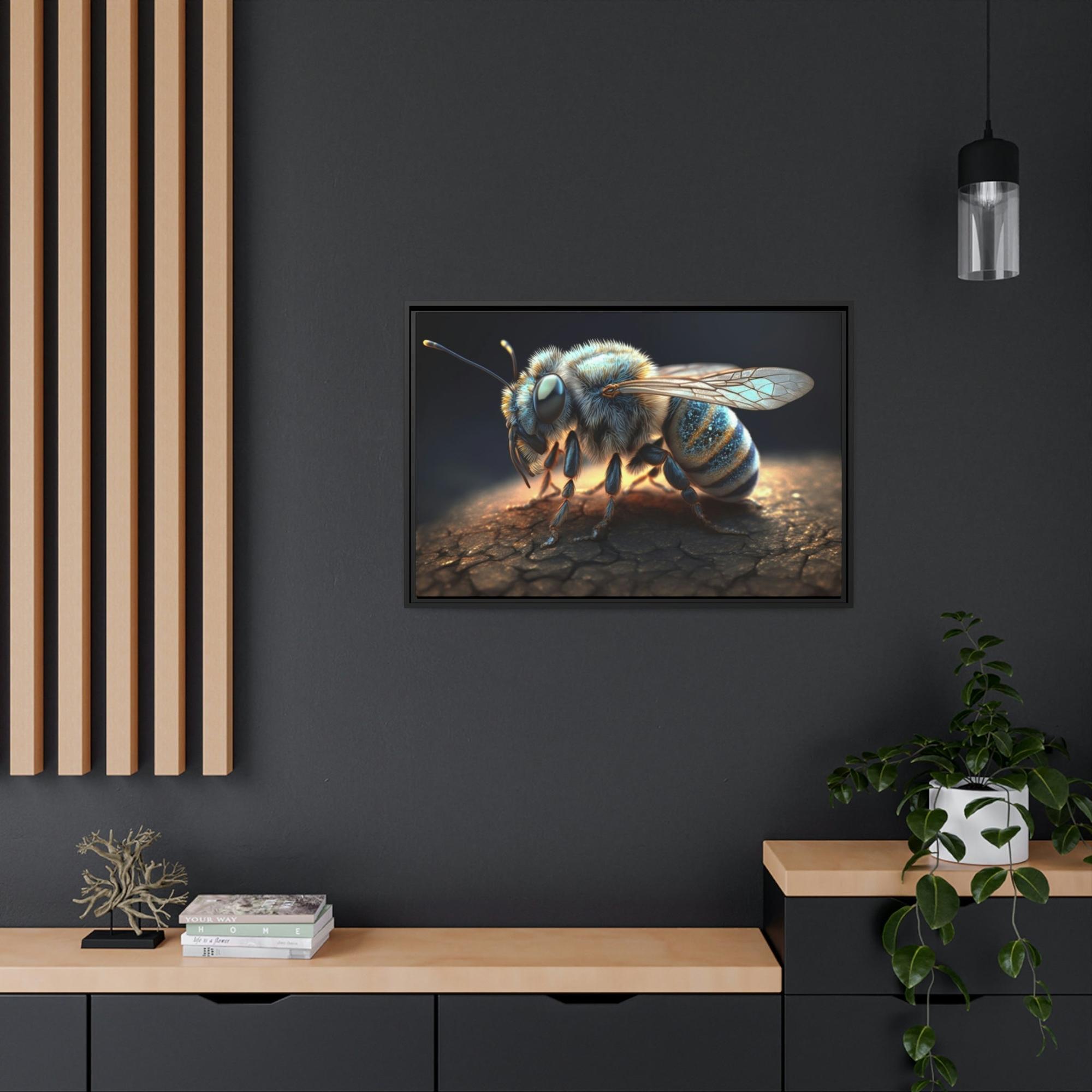 Bees Nature's Tiny Miracle: A Poster & Canvas Print of a Bee