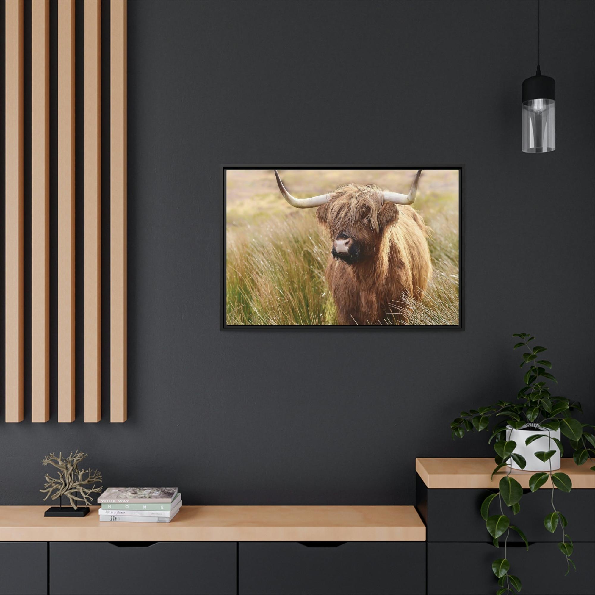 Highland Cow Highland Cow | Cow in the Morning Dew | Wall Art — Pixoram