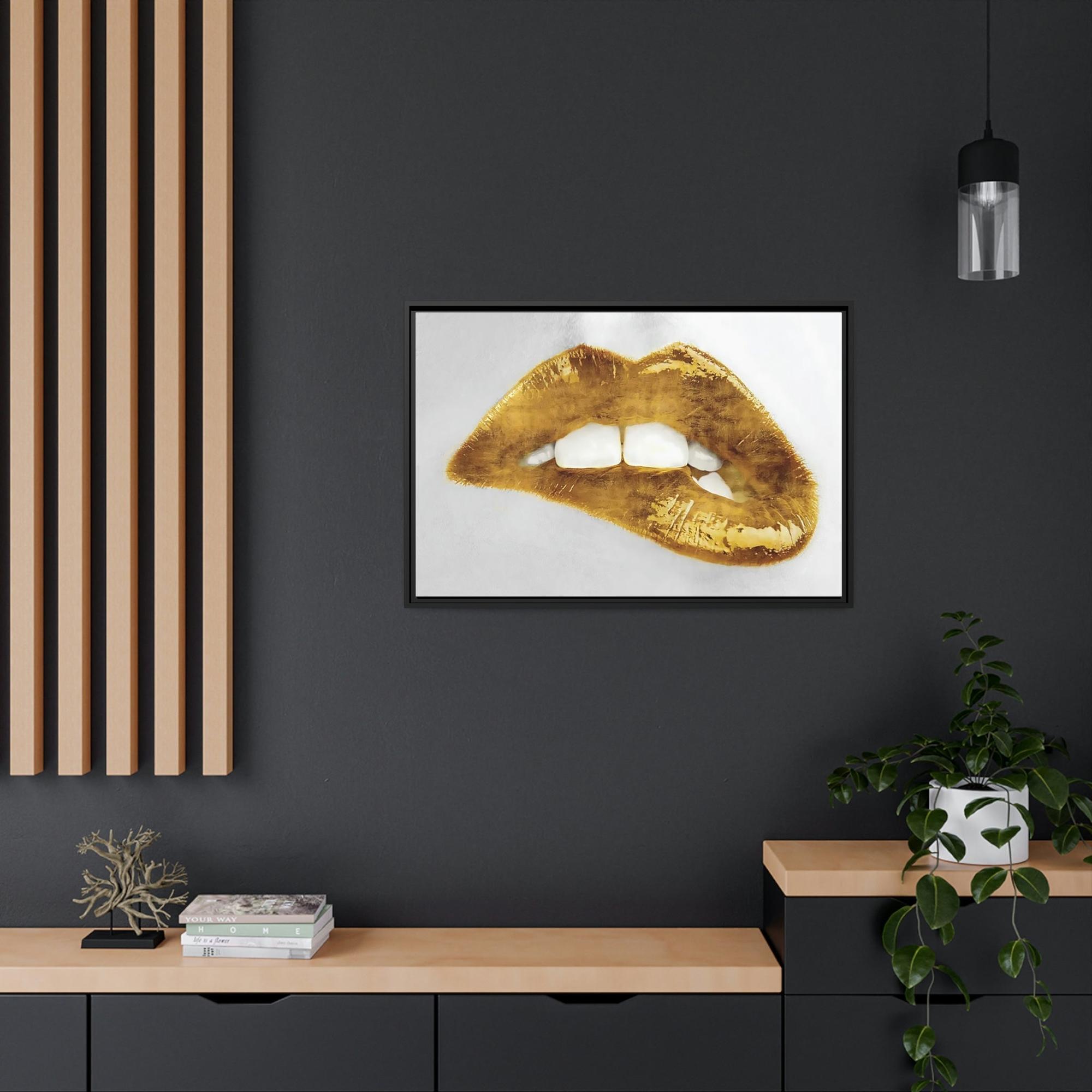 Gold The Luxury of Gold: Elegant Framed Canvas Print for Your Home