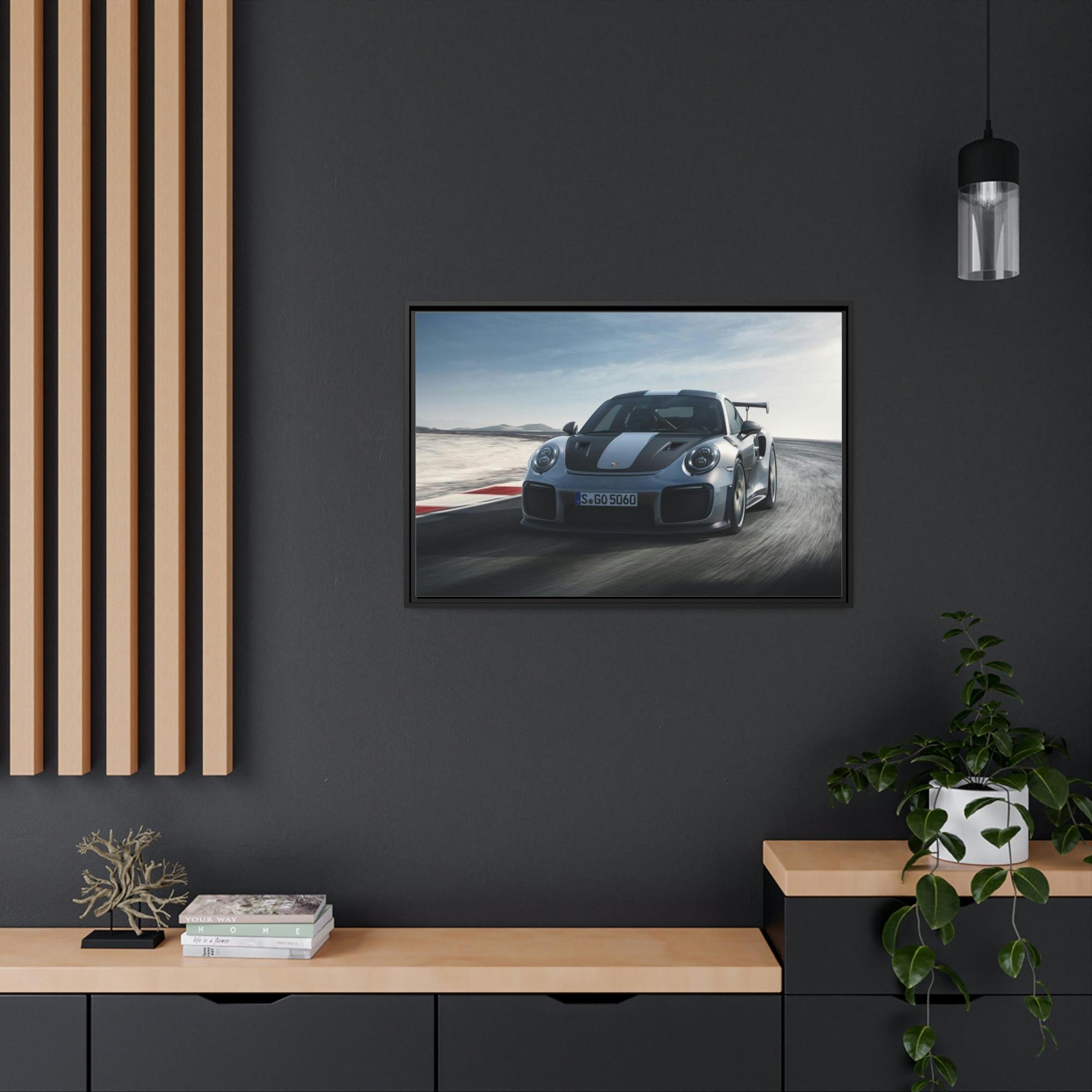 Porsche Revving Up: Canvas Wall Art Print of a Porsche at Top Speed