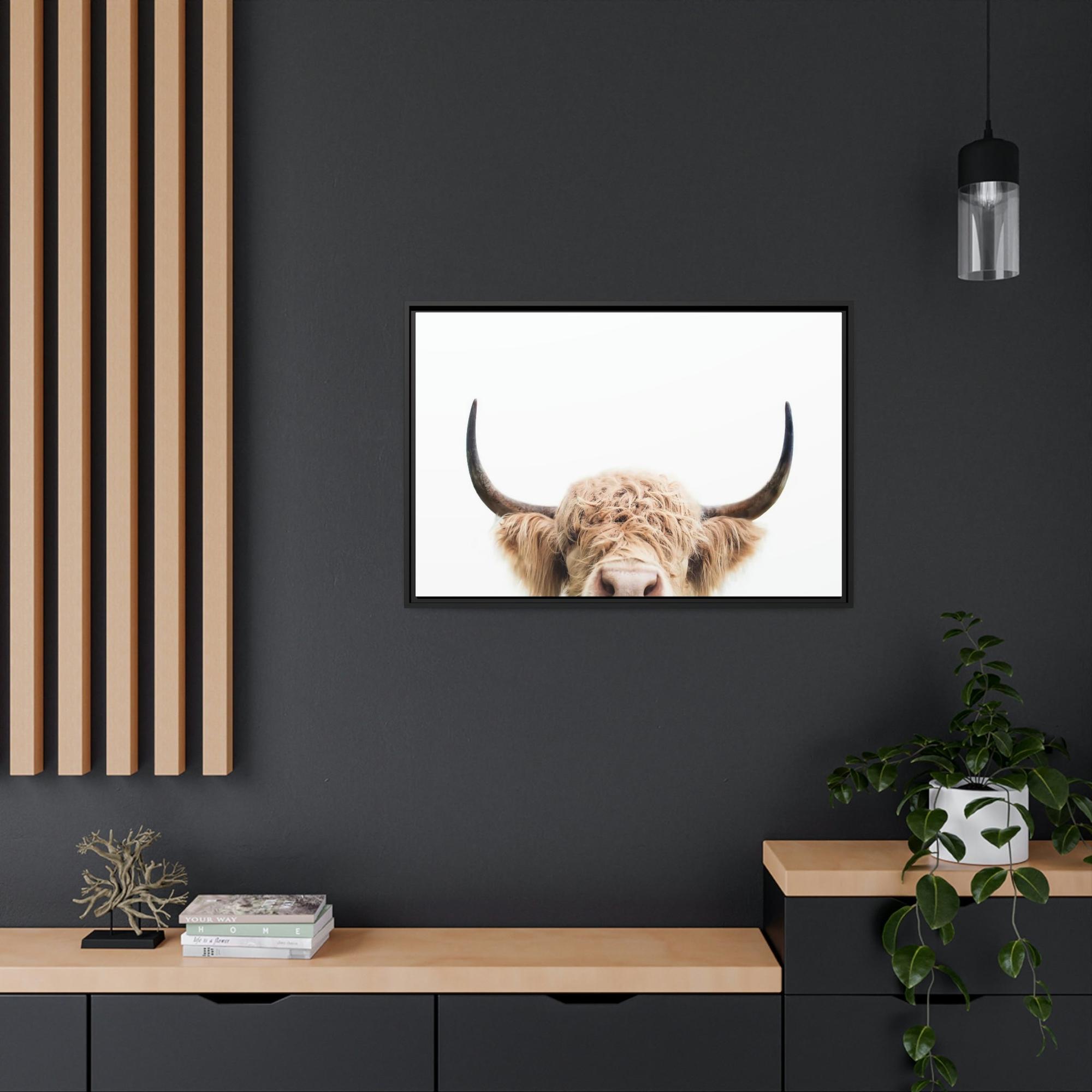Highland Cow Highland Cow | Wooly Cow on Canvas | Wall Art — Pixoram