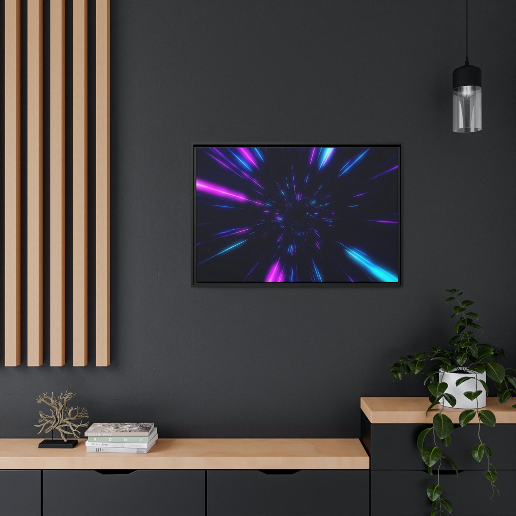 Neon Illuminated Impressions: Neon-themed Wall Art Prints on High-Quality Canvas & Poster