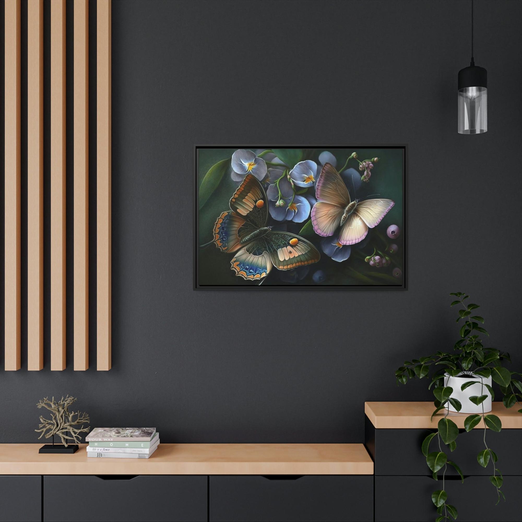 Butterflys Butterfly Garden: Framed Canvas & Poster Art Print of Fluttering Insects