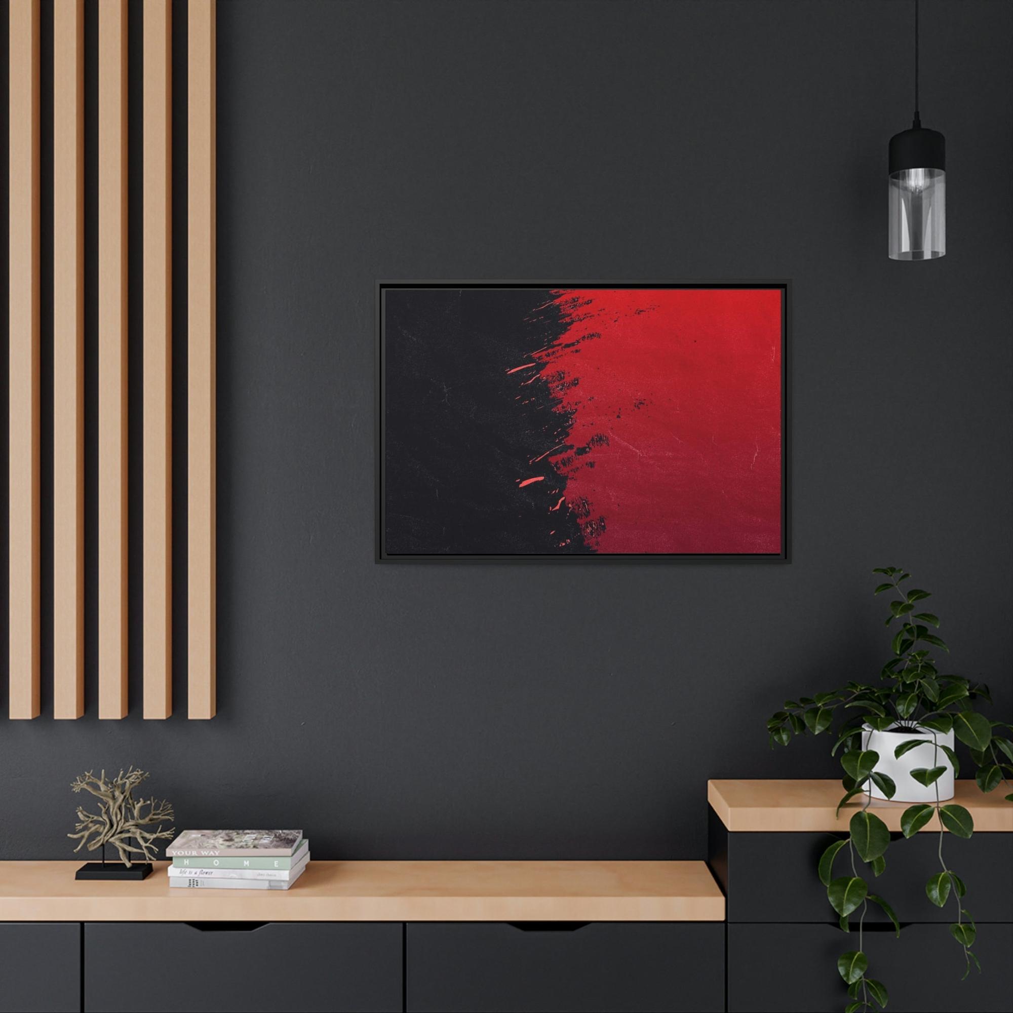 Red Abstract Art Passion and Power: Red Abstract Art on Natural Canvas and Prints