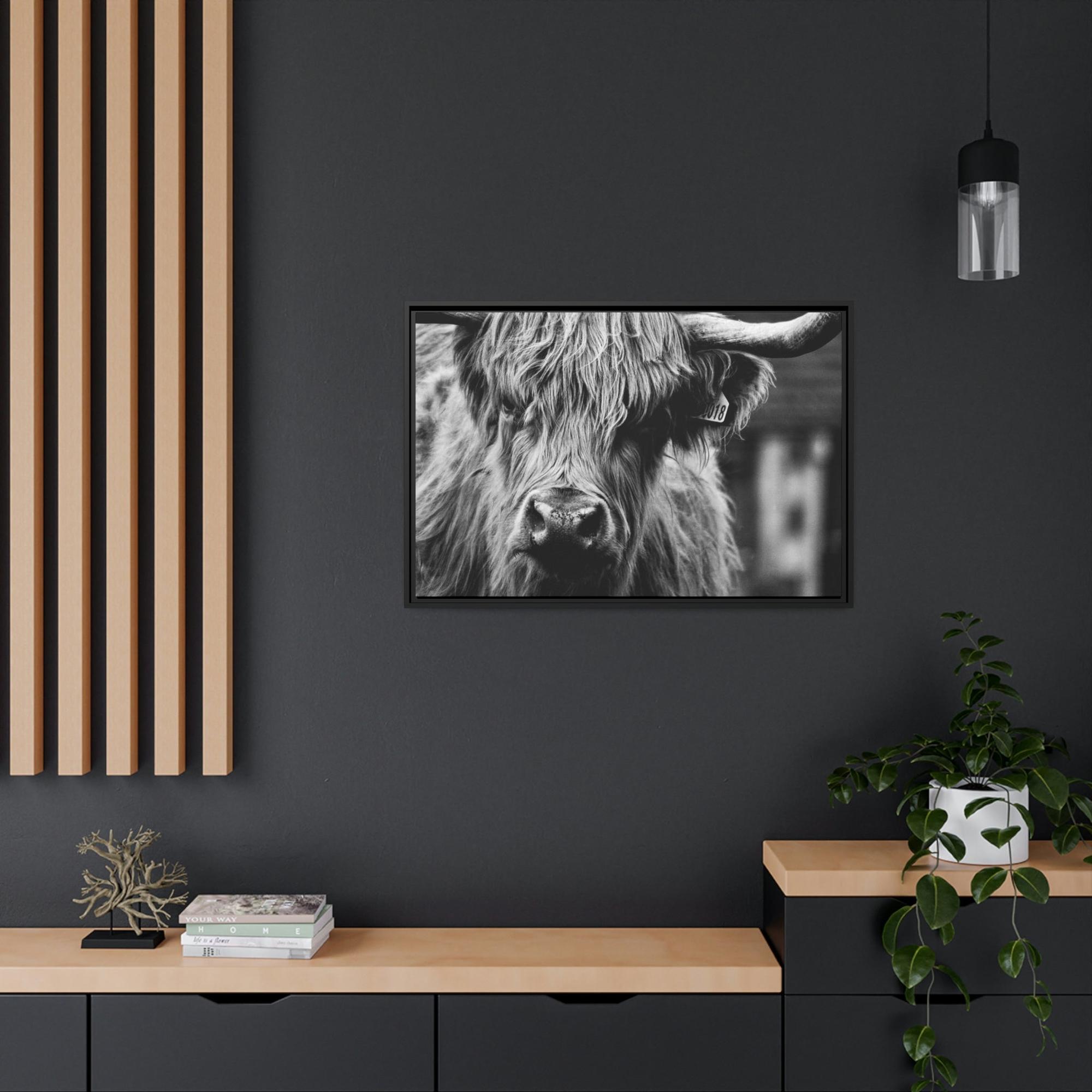 Highland Cow Rustic Highland Cow: Vintage Wall Art