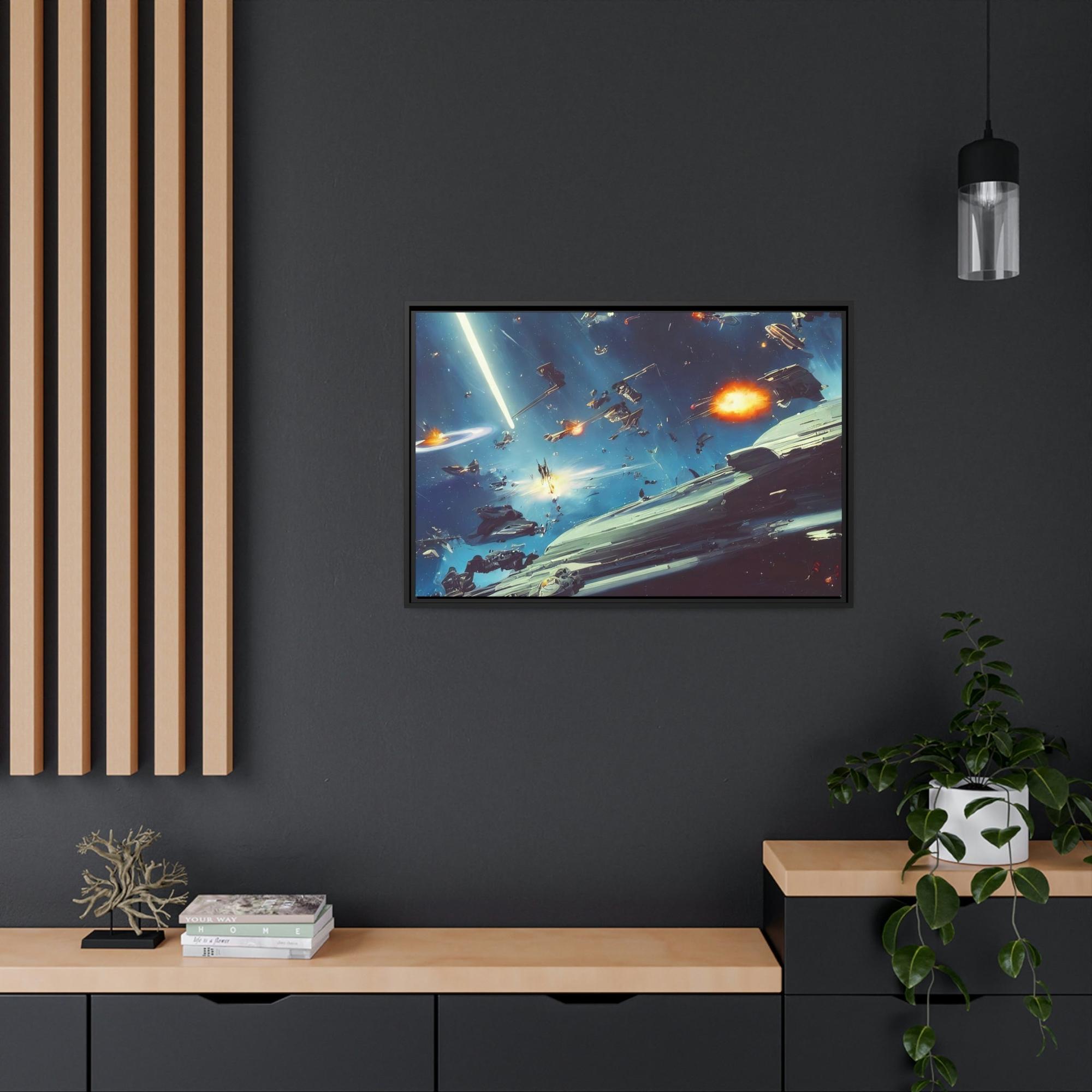 Star Wars Dark vs. Light: Framed Canvas & Poster Print of Epic Star Wars Duel