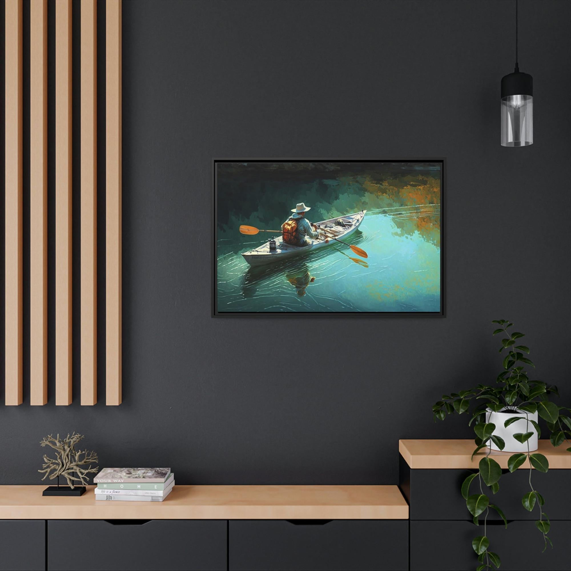 undefined Boating Adventure: Framed Canvas and Print with Scenic Boating Art
