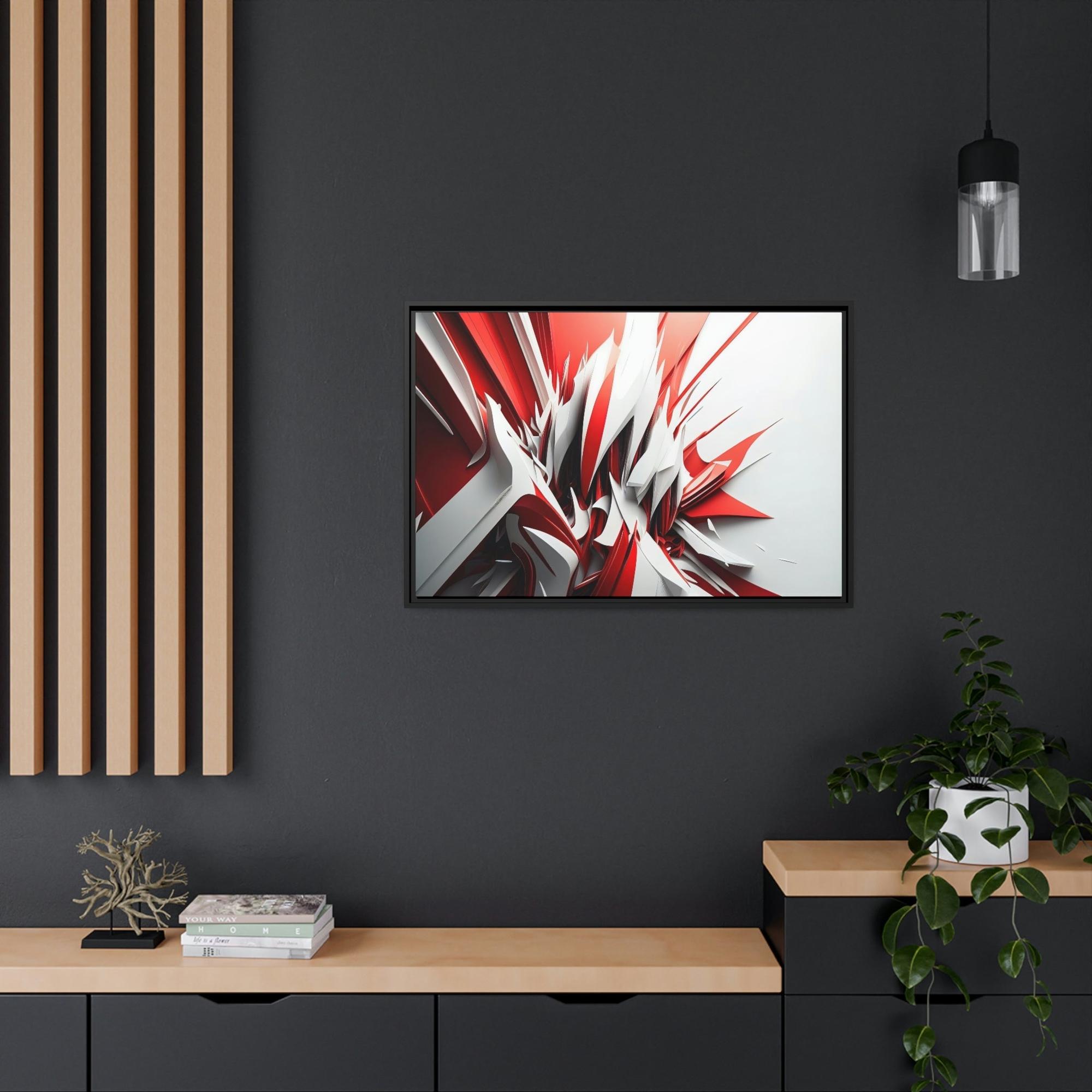Red Abstract Art The Art of Intensity: Red Abstract Print on Canvas and Wall Art